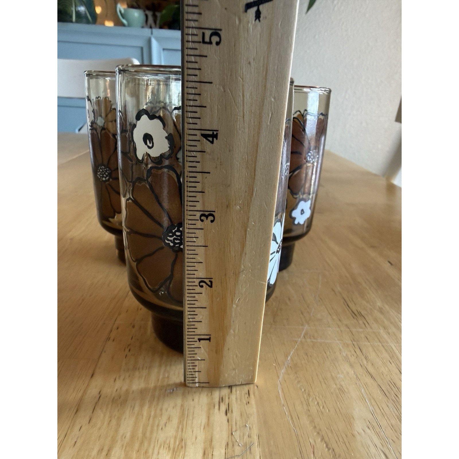 Other Camellia By Tawney Glasses Tumbler Libbey Brown Floral Retro Size ONE SIZE - 5 Thumbnail