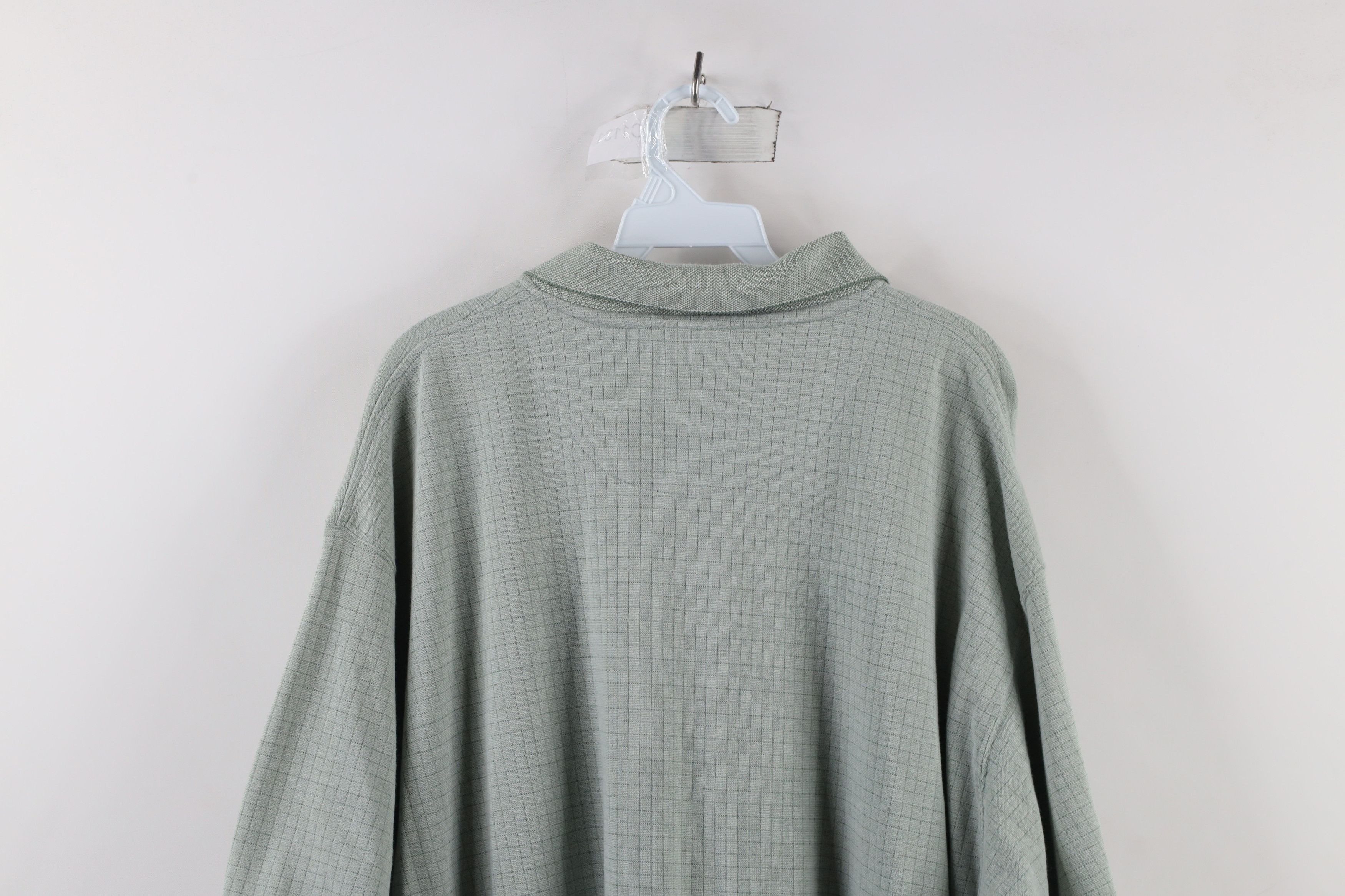 Vintage Vintage 90s Streetwear Collared Golf Polo Shirt Green Plaid Size US XXL / EU 58 / 5 - 8 Thumbnail