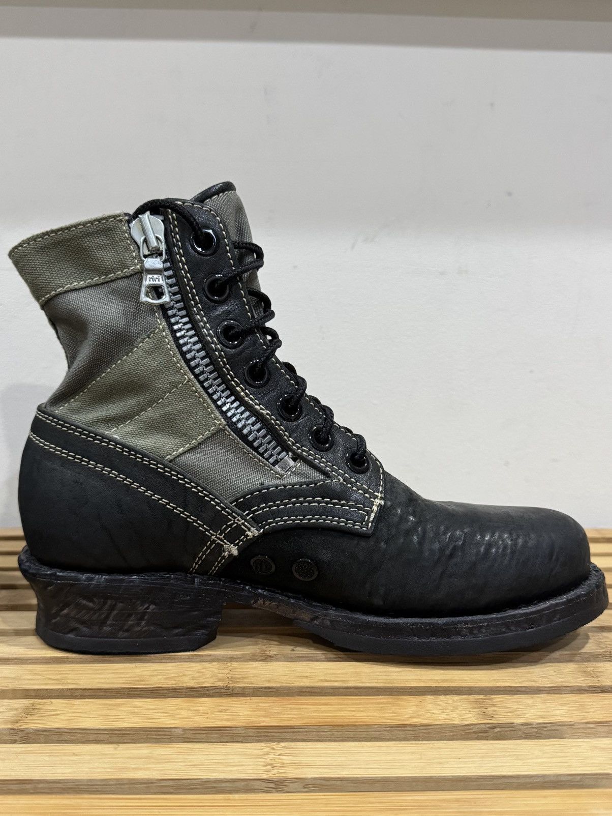 Visvim Visvim 7-Hole ‘73 Folk Boots Black Olive W7 37 38 W8 7 8 Size US 5 / EU 37 - 5 Thumbnail