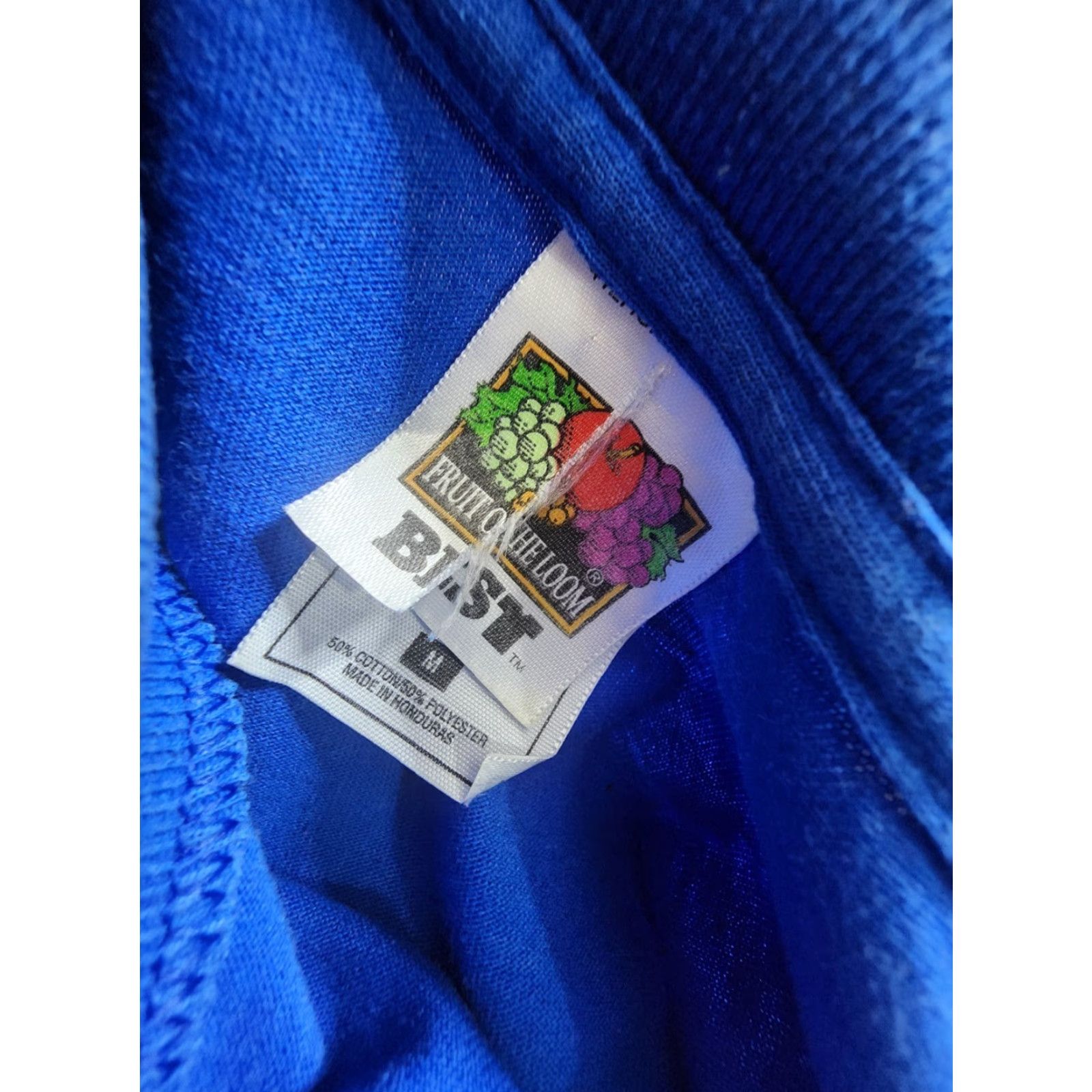 Fruit Of The Loom VINTAGE Fruit of the Loom T-Shirt Mens M Crew Neck Short Sleeve Blue 80s 90s Retro Fashion Victim Band Concert Skulls Skeletons Graphic Print Size US M / EU 48-50 / 2 - 6 Thumbnail
