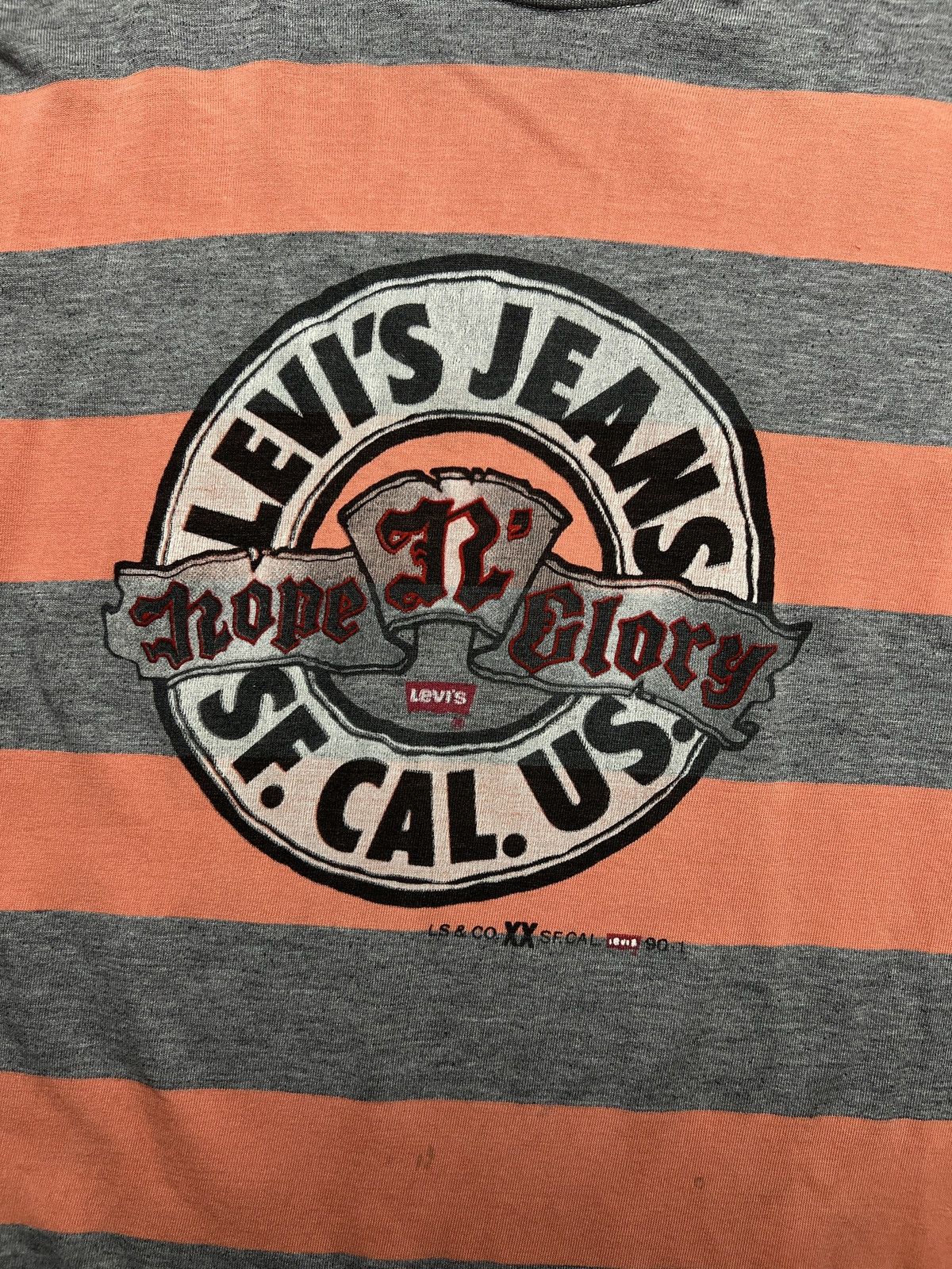 Levi's Levi's Jeans SF. CAL. US. Hope N Glory 80s 90s Vintage Tee Size US L / EU 52-54 / 3 - 2 Thumbnail