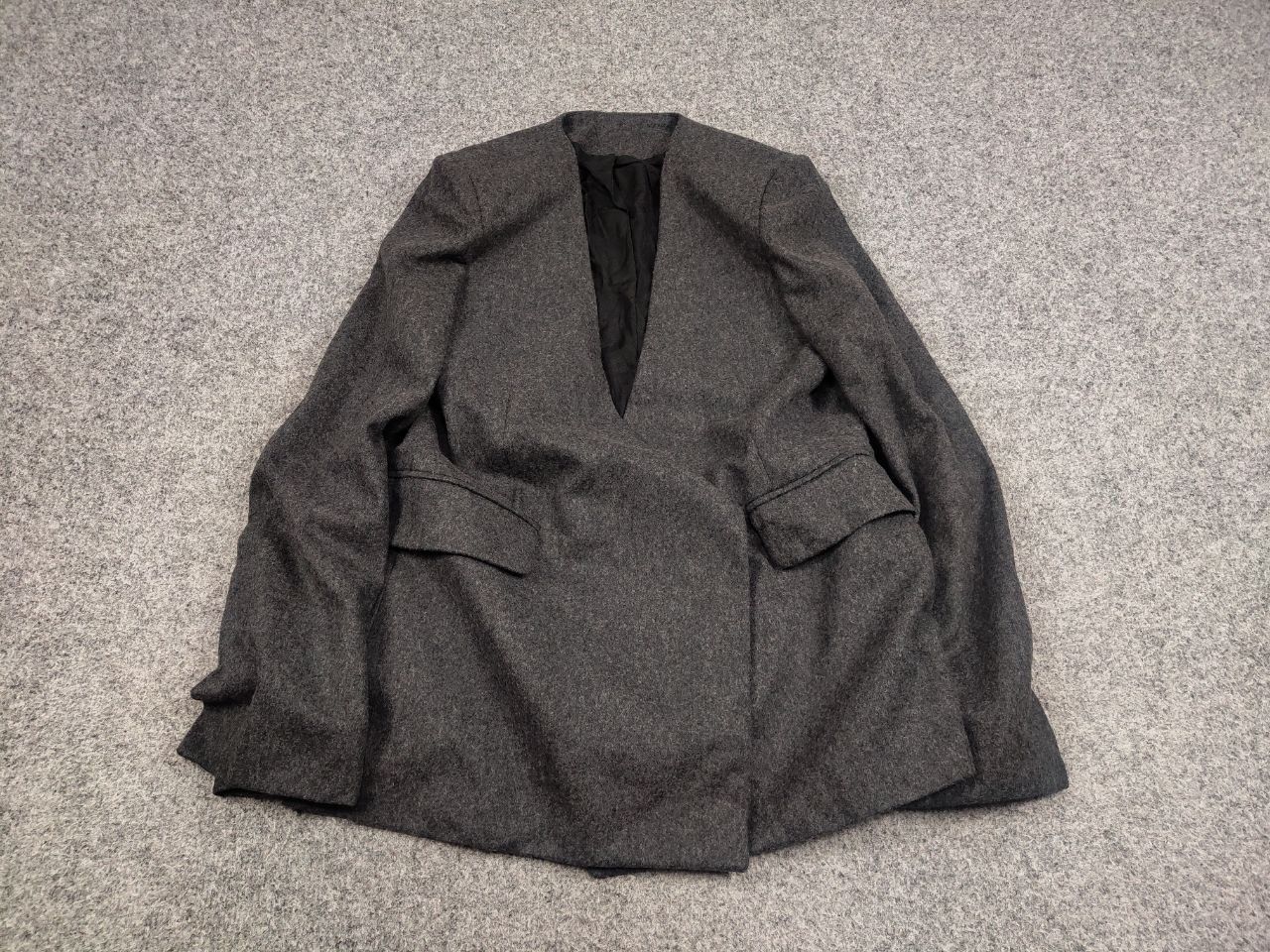 Japanese Brand Mark Kenly Domino Tan studio Design Dark Gray Women Blazer Size XS / US 0-2 / IT 36-38 - 2 Thumbnail
