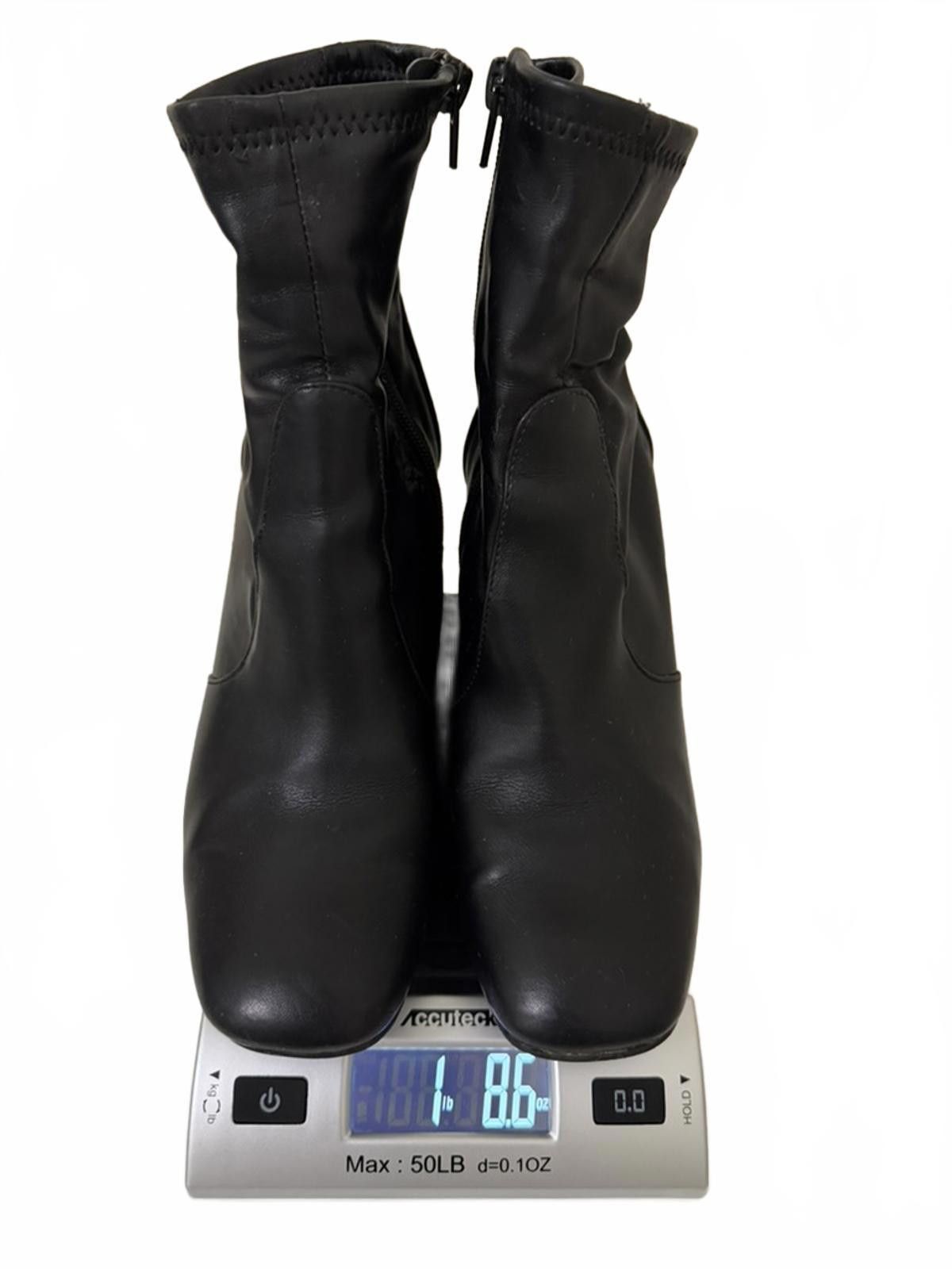 Unknown London Black Sock Boots with Block Heel Size US 8 / IT 38 - 9 Thumbnail
