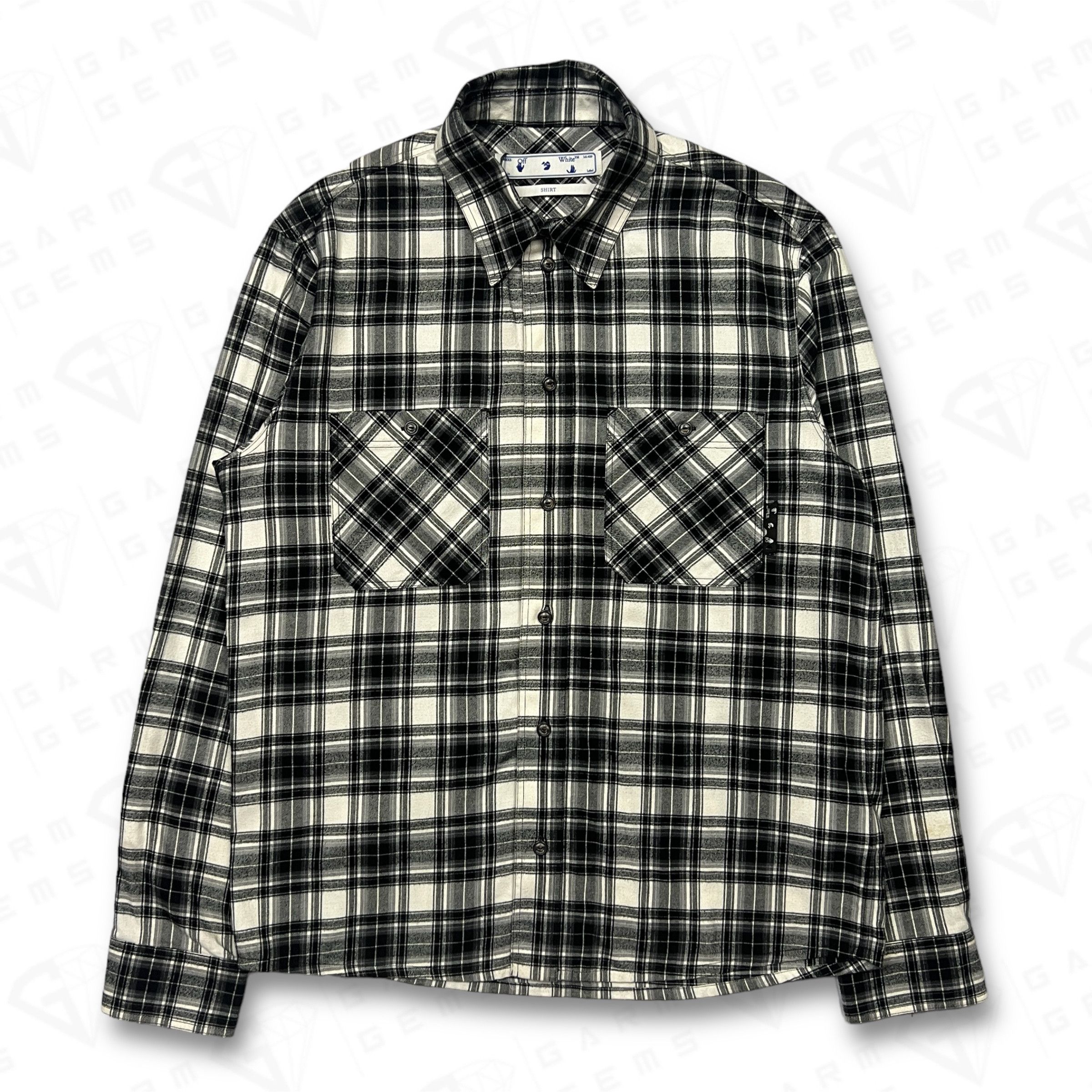 Off-White Off-White Checked Arrows Flannel Shirt | Grailed