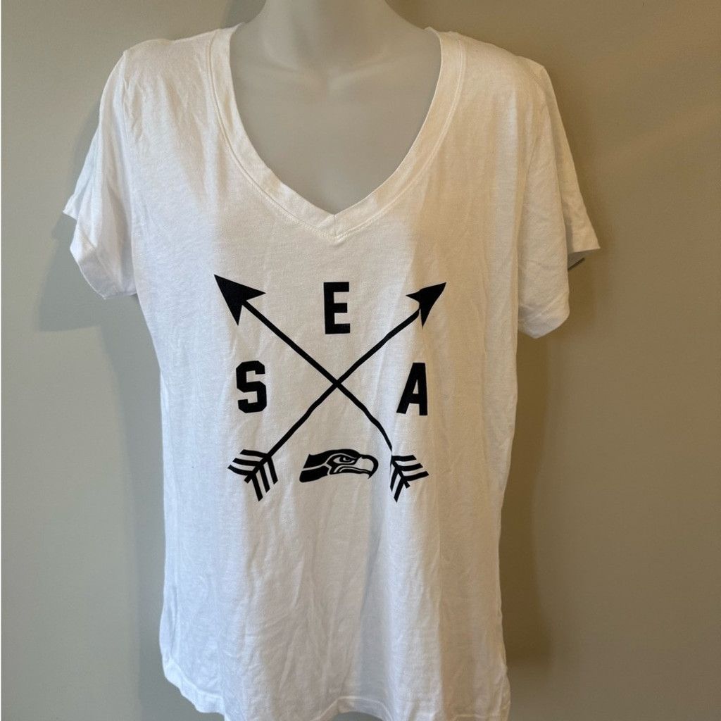 NFL NFL Seattle Seahawks White Tee Size XL / US 12-14 / IT 48-50 - 1 Thumbnail