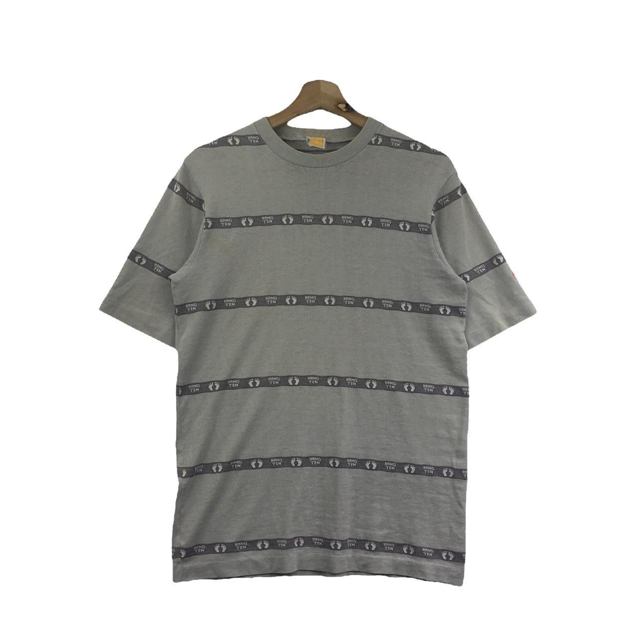 Hang Ten Vtg 80’ HANG TEN SURFING Hawaii Striped Grey Tee Shirt All Size US M / EU 48-50 / 2 - 1 Thumbnail