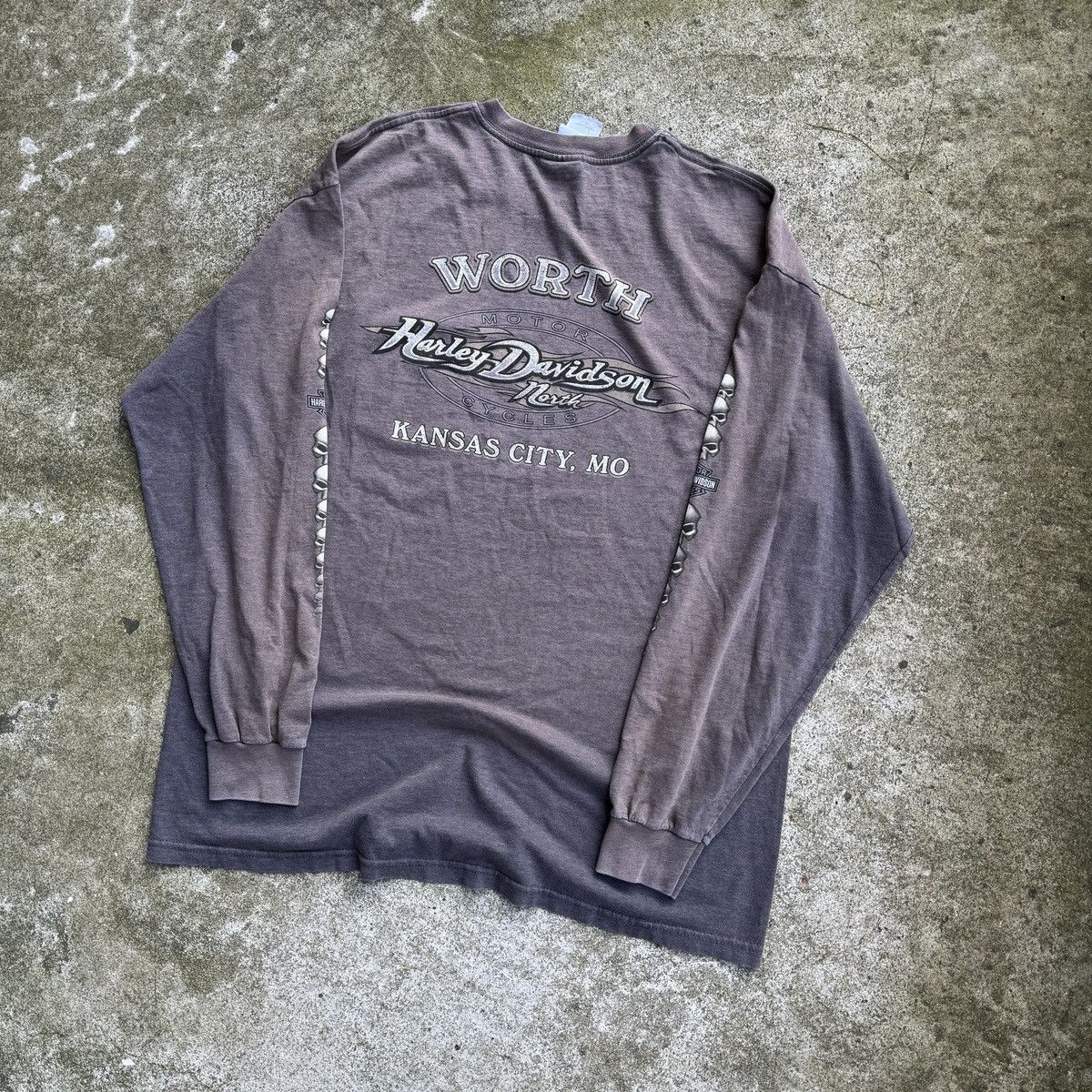 Harley Davidson Thrashed Faded Distressed Harley Shirt ERD Grunge WCC Chrome Size US XL / EU 56 / 4 - 10 Thumbnail