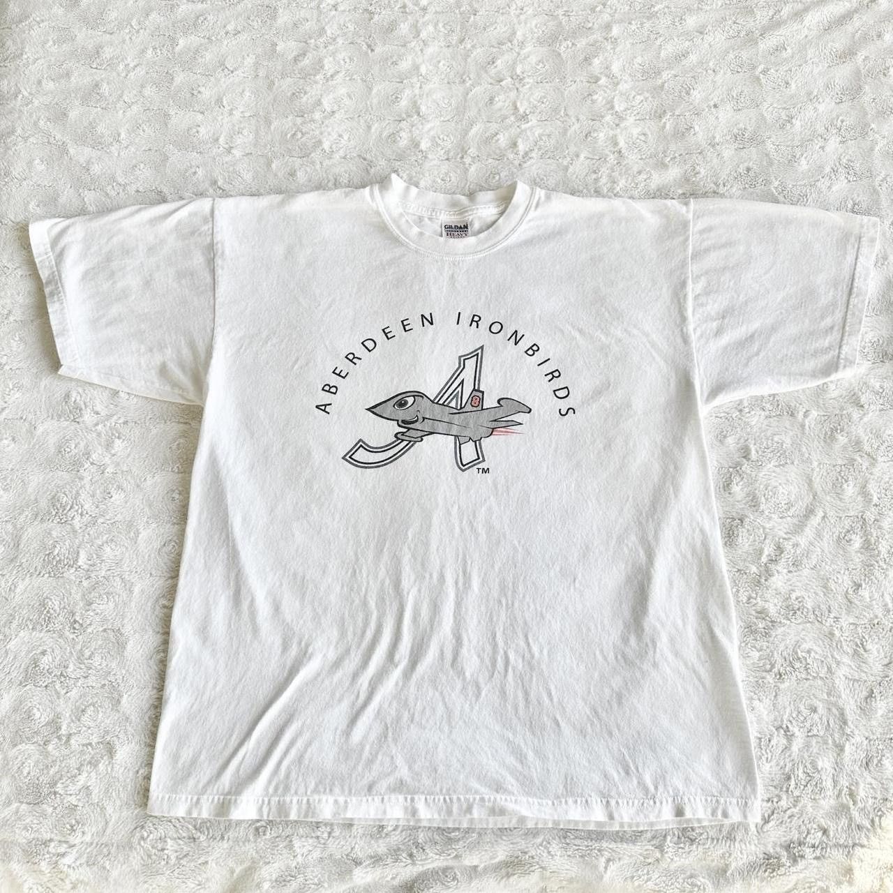 Gildan Vintage Aberdeen Ironbirds Shirt Tee Mens XL White Baseball Size US XL / EU 56 / 4 - 2 Thumbnail