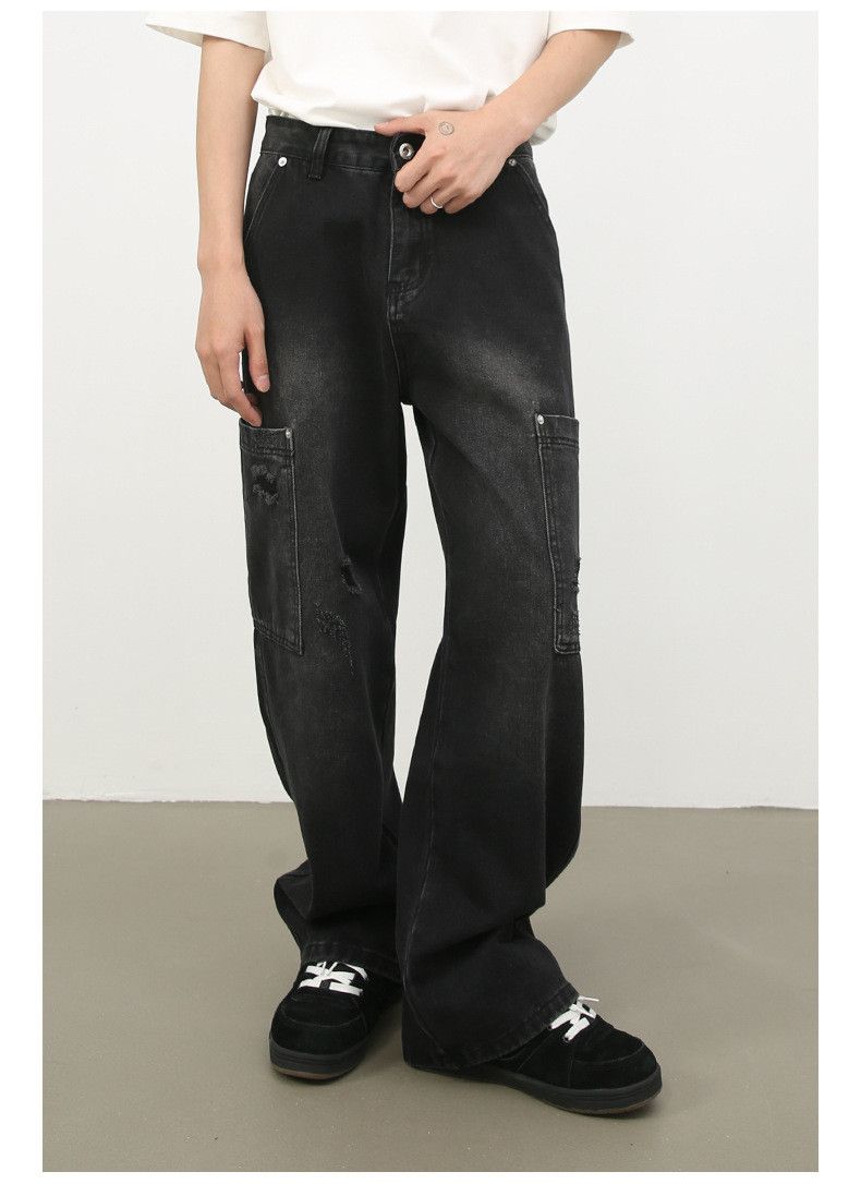 Japanese Brand American style trendy multi-pocket loose cargo jeans Size US 34 / EU 50 - 2 Thumbnail