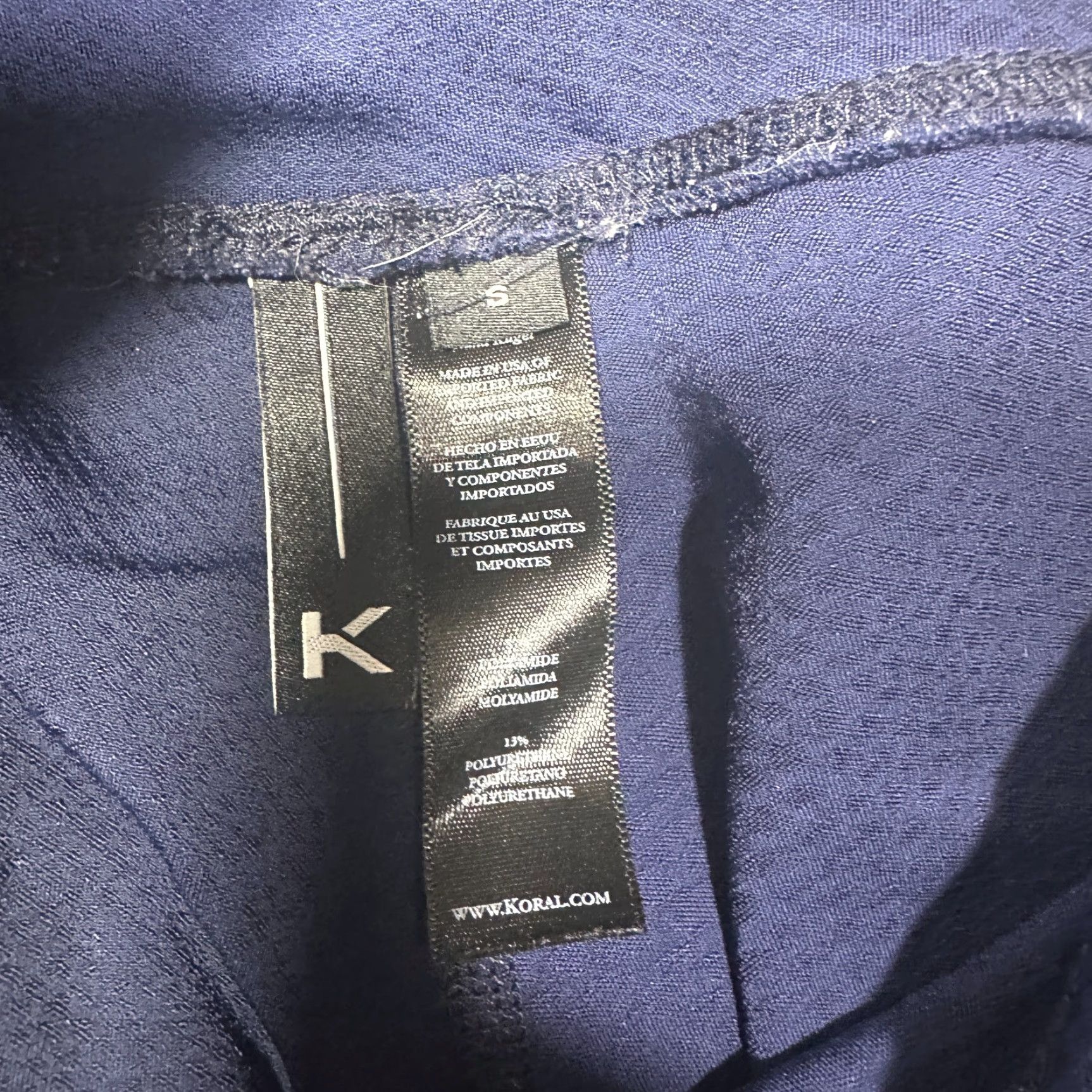 Vintage Koral Pants Womens Small Blue Compression Pants Yoga Elastic Waistband Pocket Slim Inseam 25in Regular Fit Activewear Shoppy Size 26" / US 2 / IT 38 - 4 Thumbnail