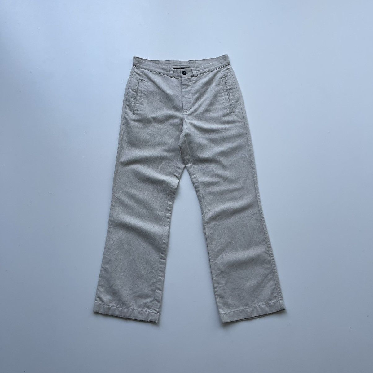 hannes roether Hannes Roether Cotton/Linen Baggy Pants White Size US 30 / EU 46 - 1 Thumbnail