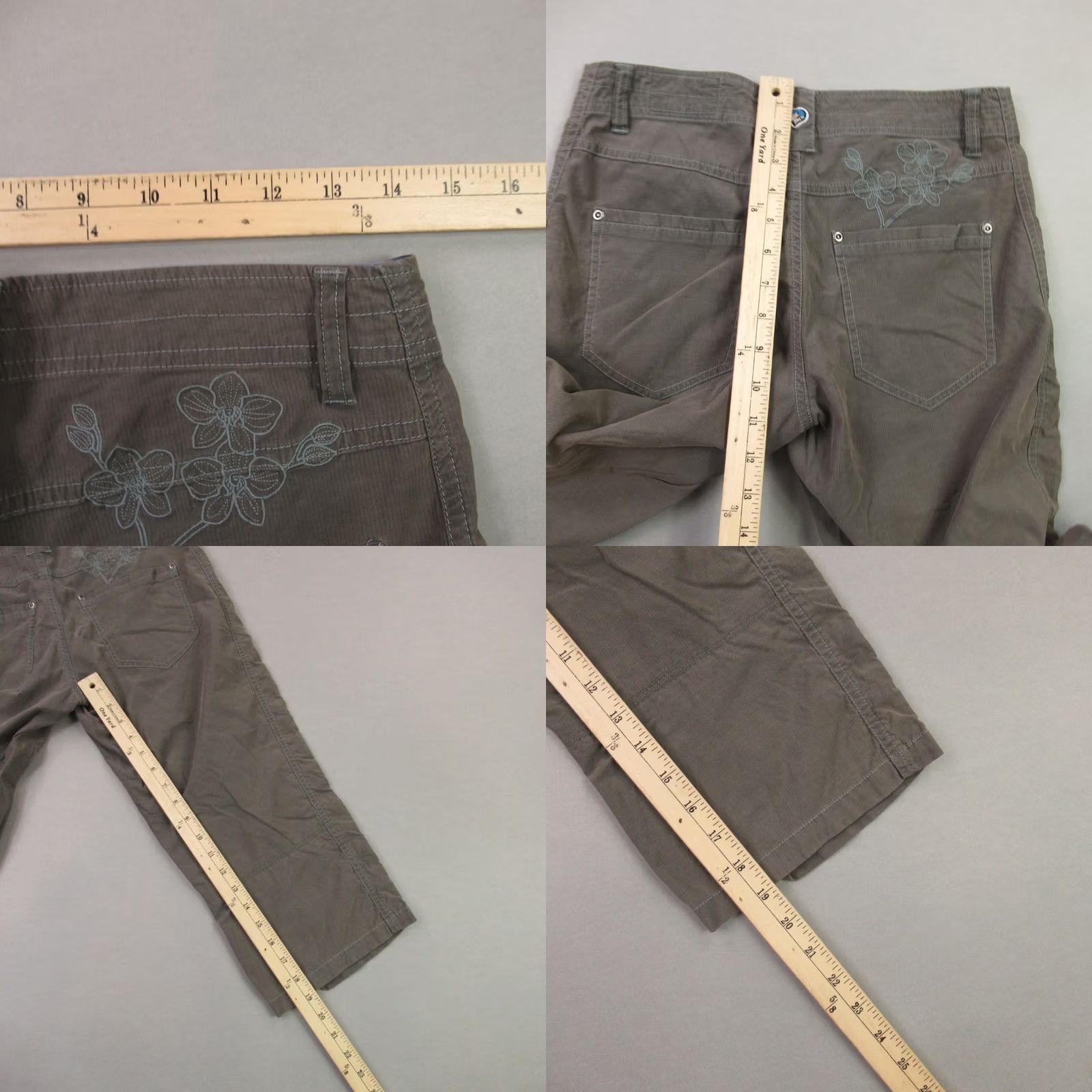 Vintage Kuhl Pants Women 4 Lightweight Straight Leg Outdoors Gray Casual Pockets Size 27" / US 4 / IT 40 - 8 Thumbnail