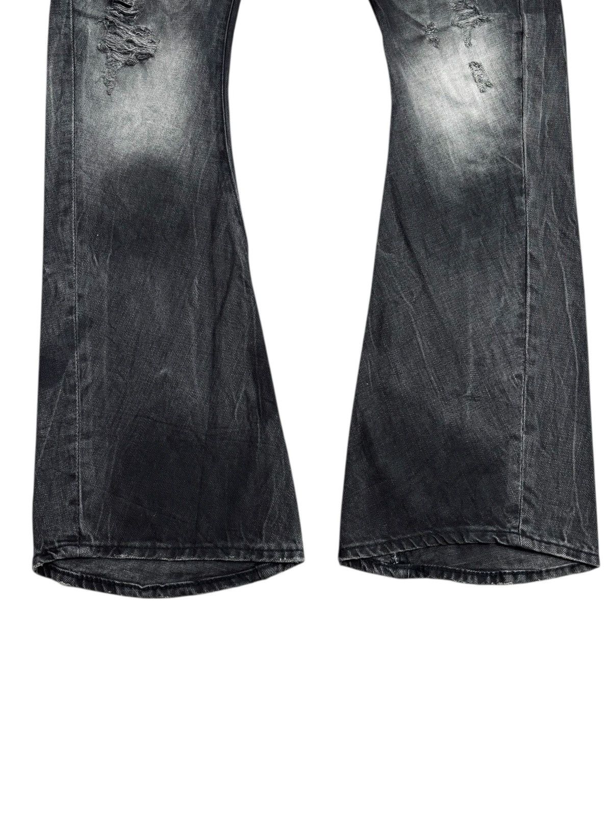 Yasuyuki Ishii 2000s Cavaria - Waxed Clawmark Denim Pants Size US 29 - 4 Thumbnail