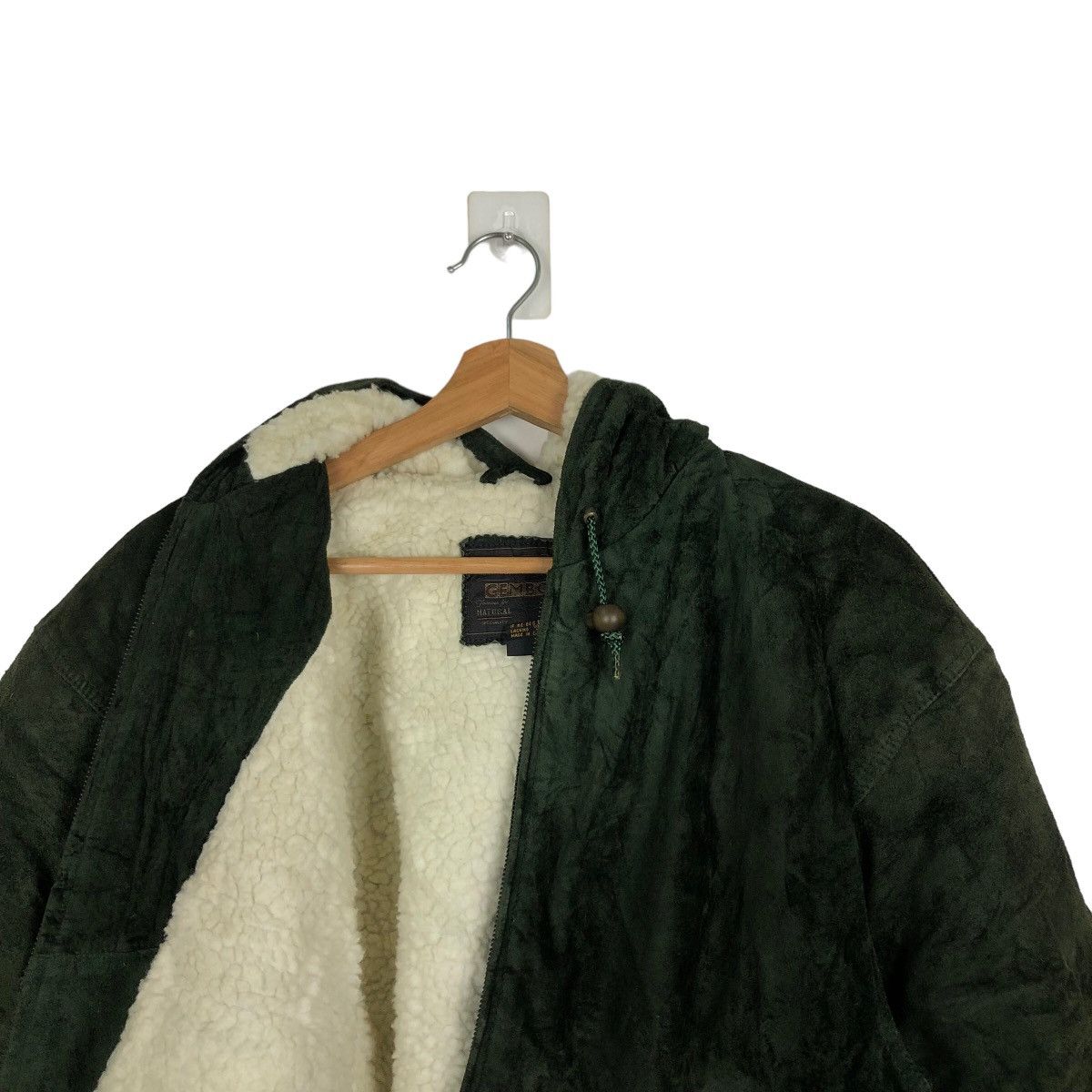 Genuine Leather VINTAGE GENUINE BOMBER JACKET GEMBONY MINK FUR LINING Size US M / EU 48-50 / 2 - 10 Thumbnail