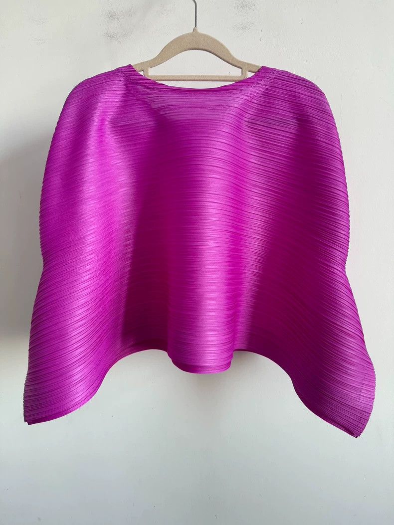 Issey Miyake Issey Miyake size:3 Pink pleated long-sleeved top Size S / US 4 / IT 40 - 2 Thumbnail
