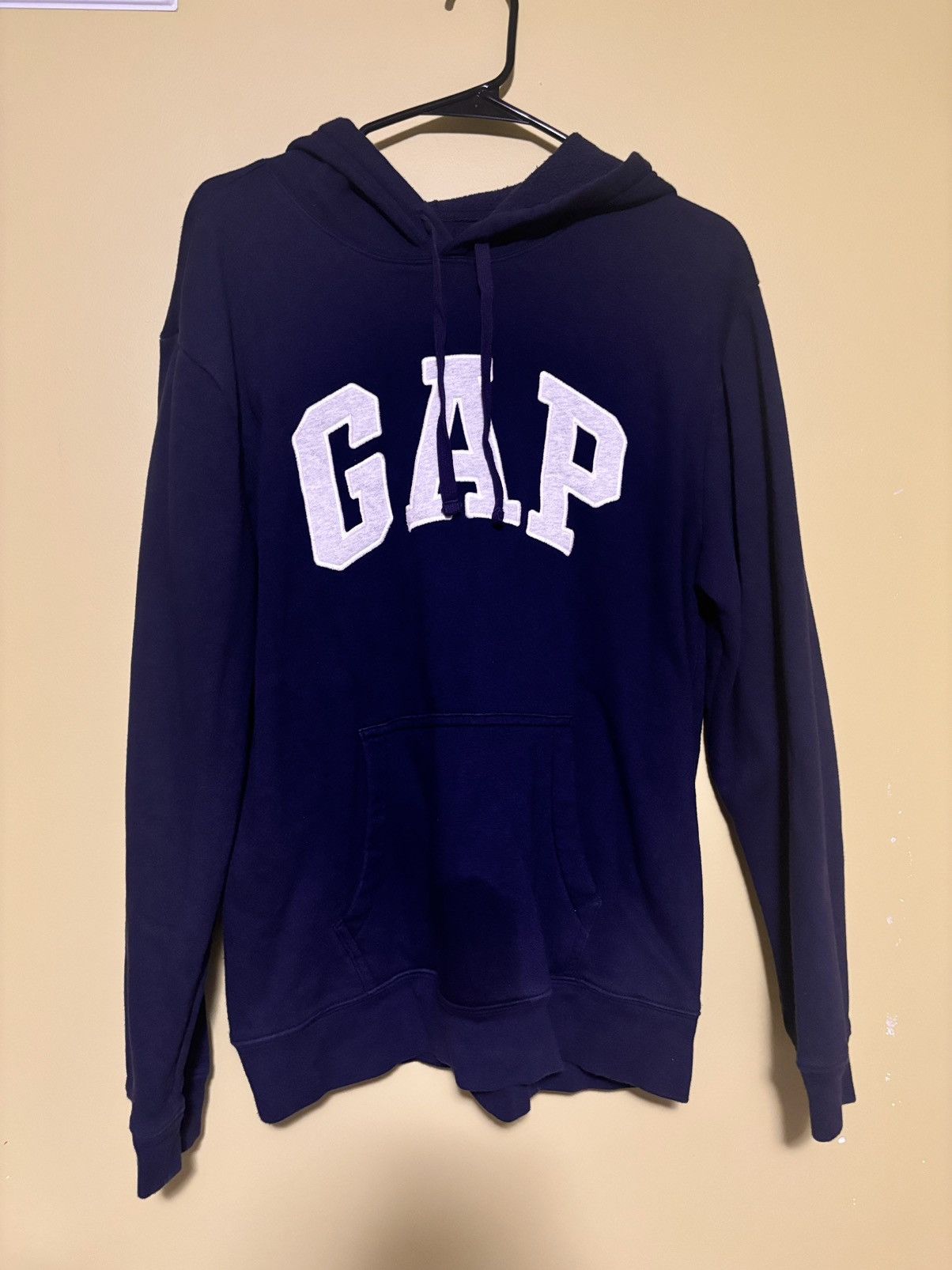 Gap GAP Men's Logo Fleece Hooded Sweatshirt Navy Adult Large Size US L / EU 52-54 / 3 - 1 Thumbnail