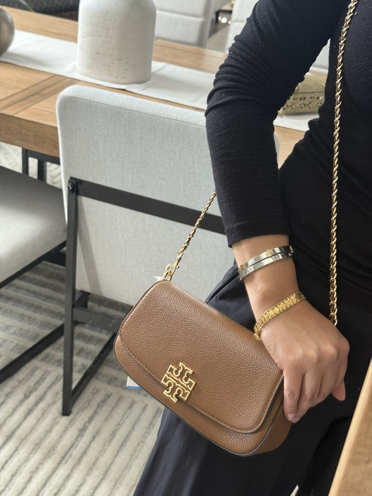 Tory Burch Tory Burch BRITTEN CONVERTIBLE Leather Shoulder & cardholder Size ONE SIZE - 9 Thumbnail