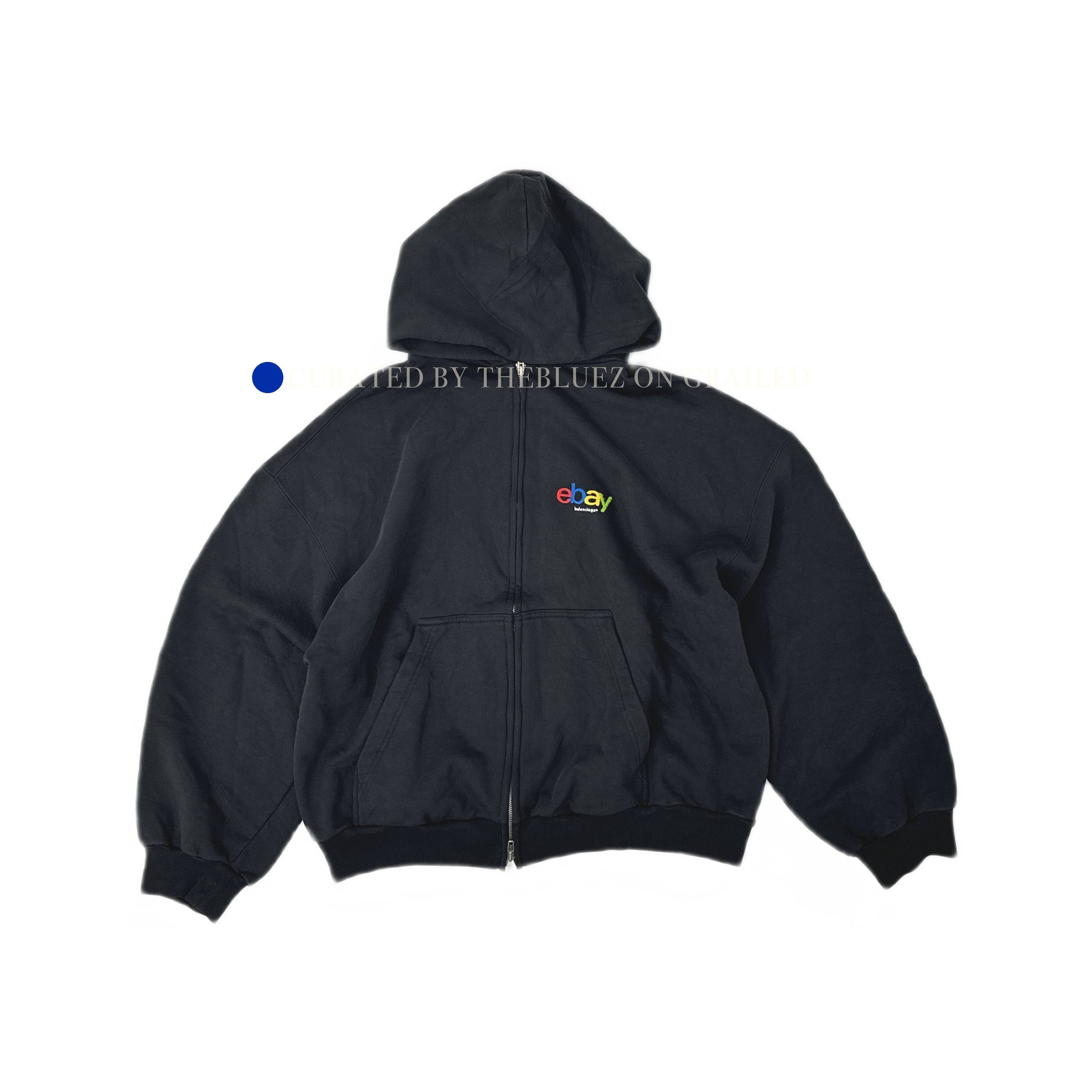 Balenciaga Balenciaga Black Skater zipup hoodie | Grailed