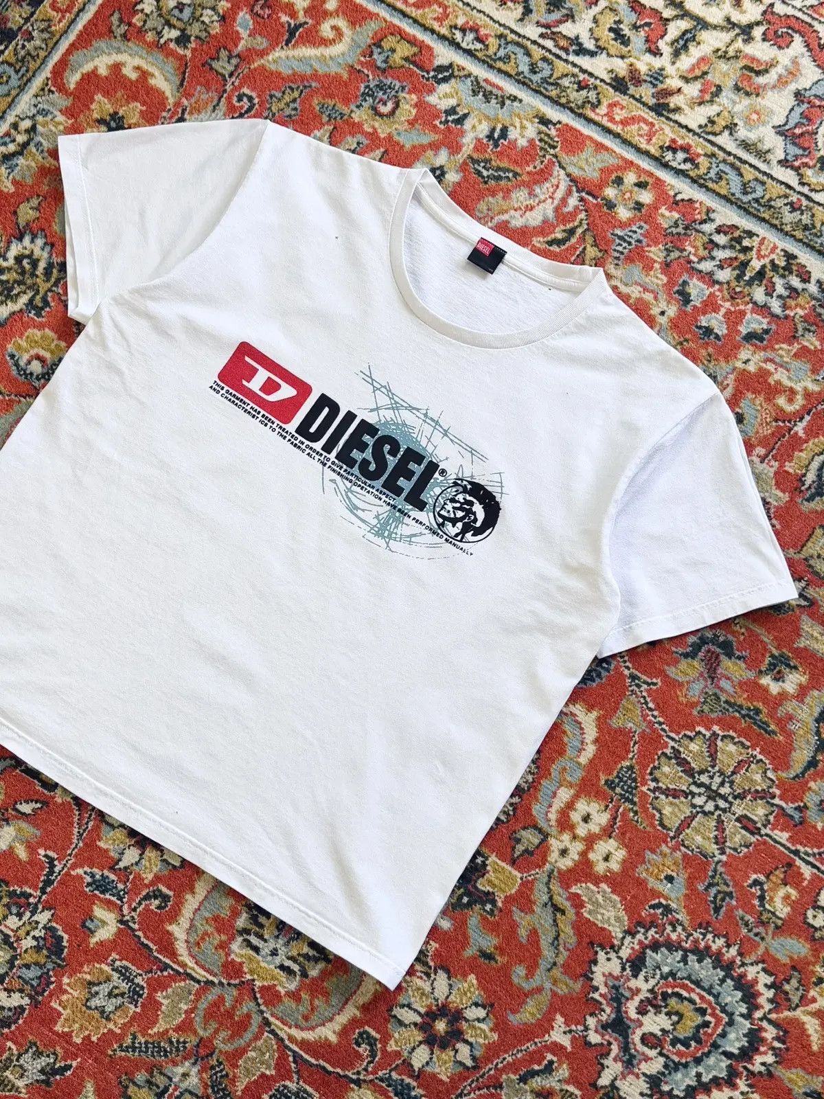 Diesel Vintage Diesel Big Logo Boxy Fit Print Tee T-Shirt Size US L / EU 52-54 / 3 - 7 Thumbnail