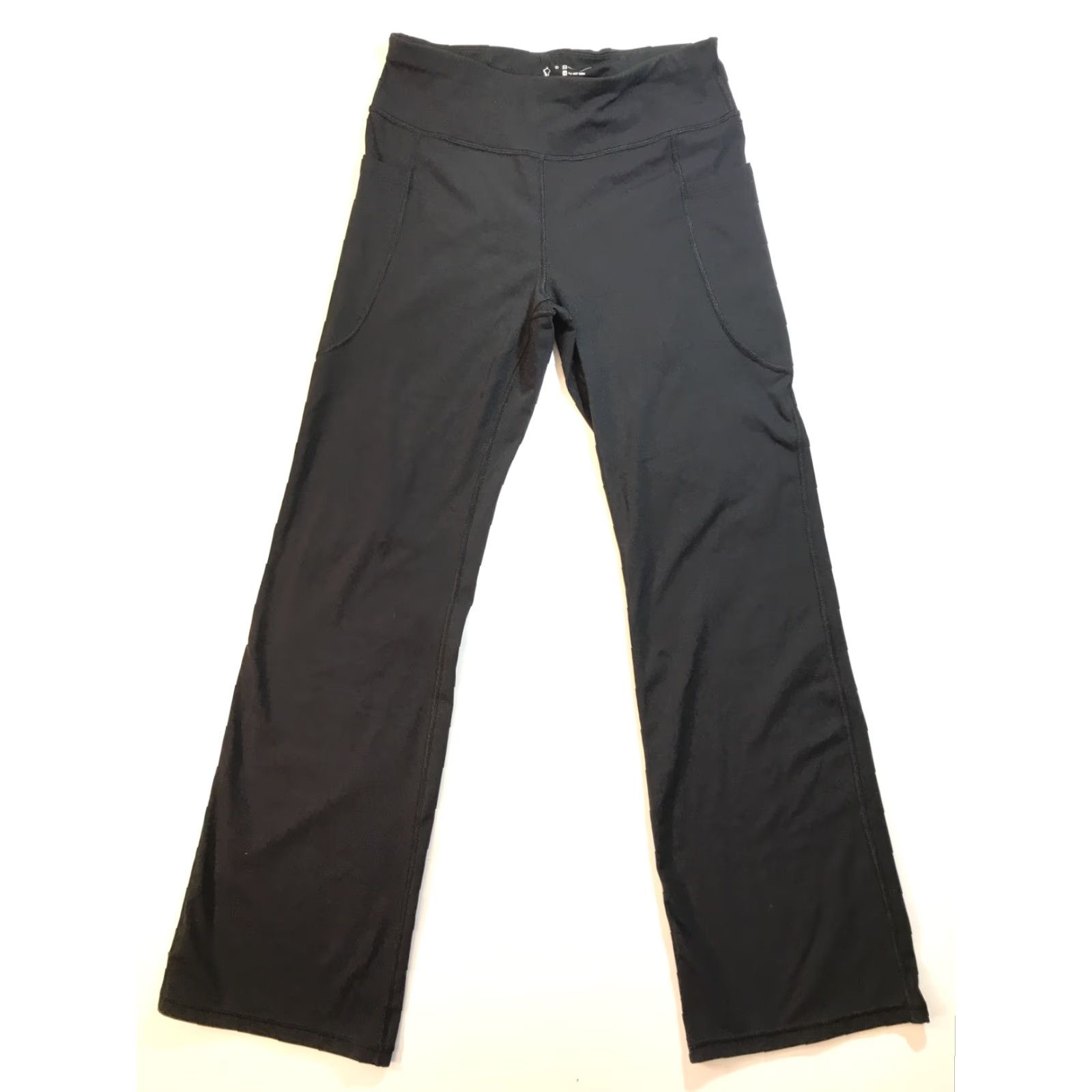 Vintage Healthyoga Women’s Yoga Pants Carrot Bottoms M Black Stretch Leggings Pants Slim Rise Mid Inseam 30 in Size M Womens Activewear Size 27" / US 4 / IT 40 - 2 Thumbnail
