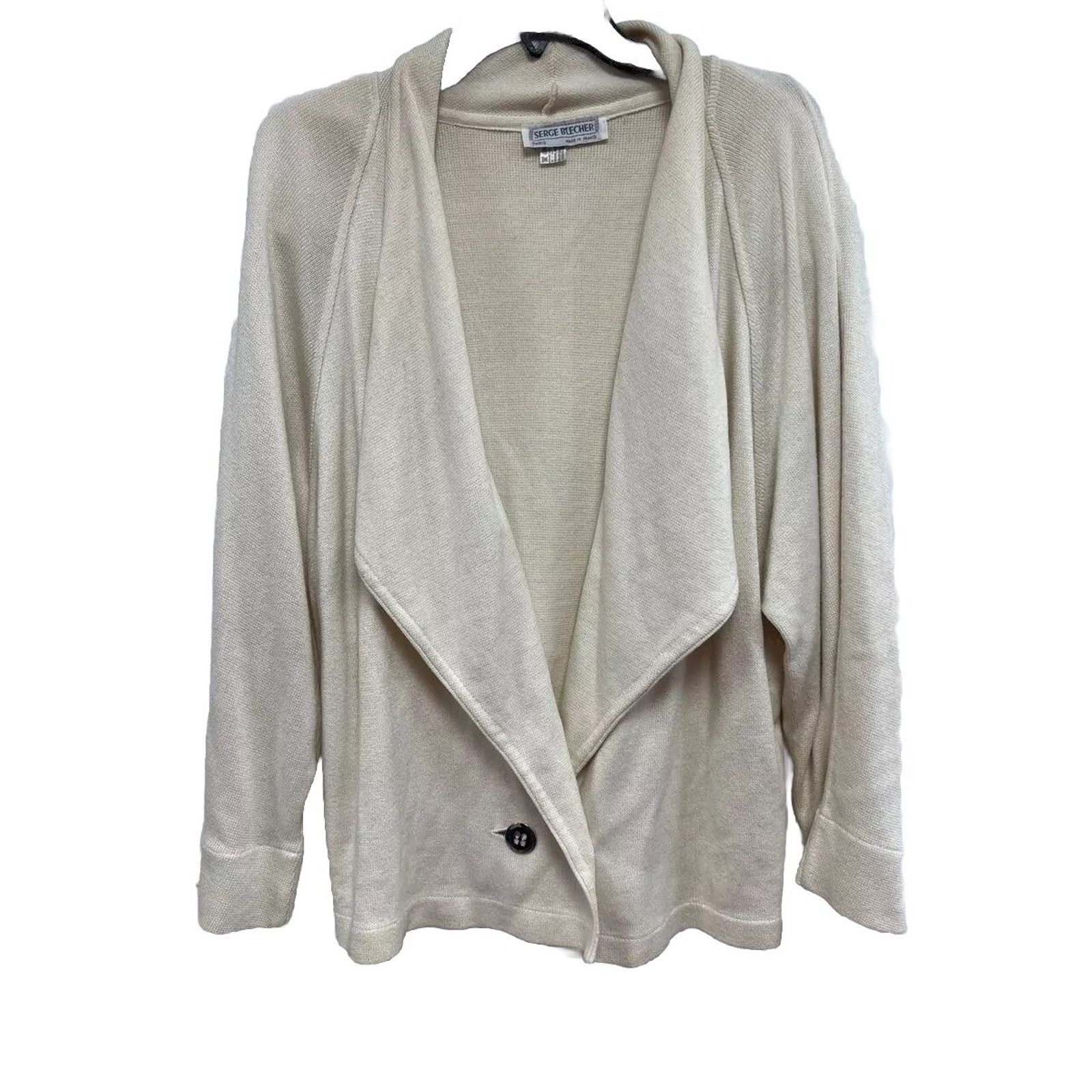 Sergio Rossi SERGE BLECHER France Cardigan Long Cotton Blend L A000136 Size L / US 10 / IT 46 - 1 Thumbnail
