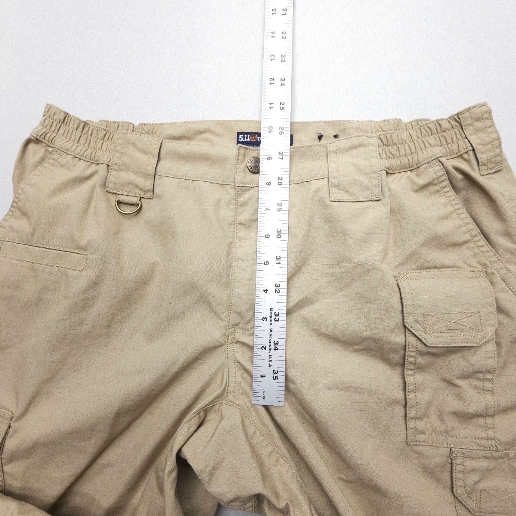 Vintage 5.11 Tactical Taclite Pro Ripstop Pants Size 16 Tan Cargo Utility Workwear Womens Size 38" / US 16 / IT 52 - 7 Thumbnail