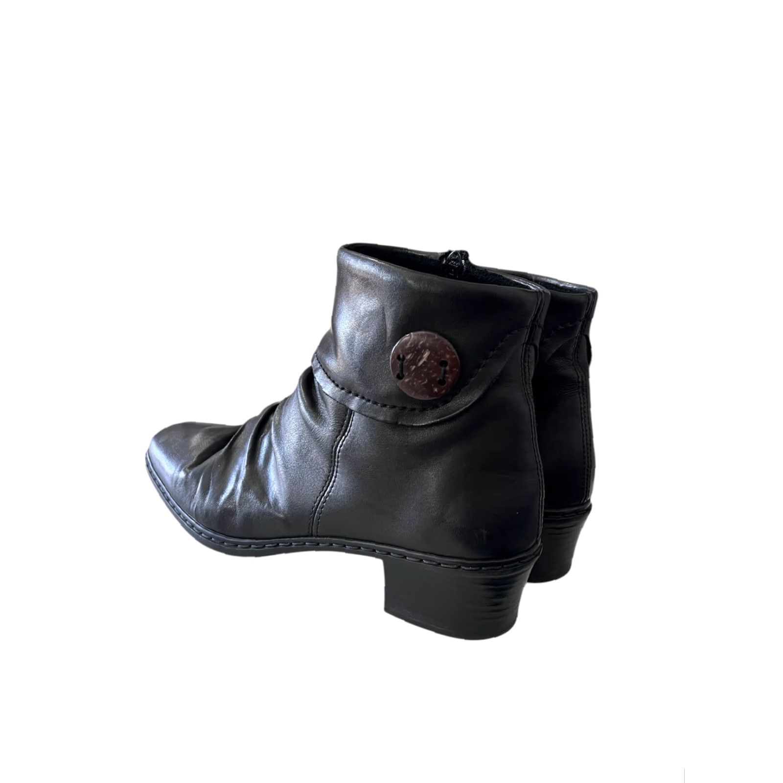 Rieker Rieker Kendra Slouchy Ankle Boot Black Leather Women's EU 41 US 10 Size US 10 / IT 40 - 2 Thumbnail