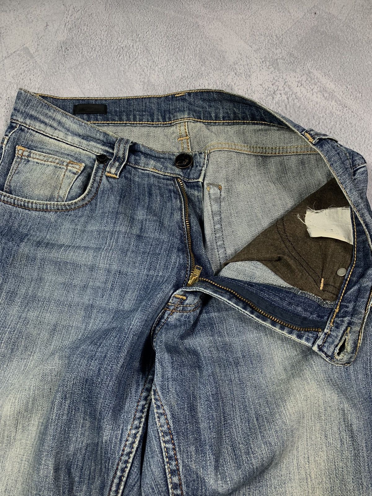 Giorgio Armani × Vintage Vintage Y2K Giorgio Armani faded straight jeans streetwear Size US 30 / EU 46 - 4 Thumbnail