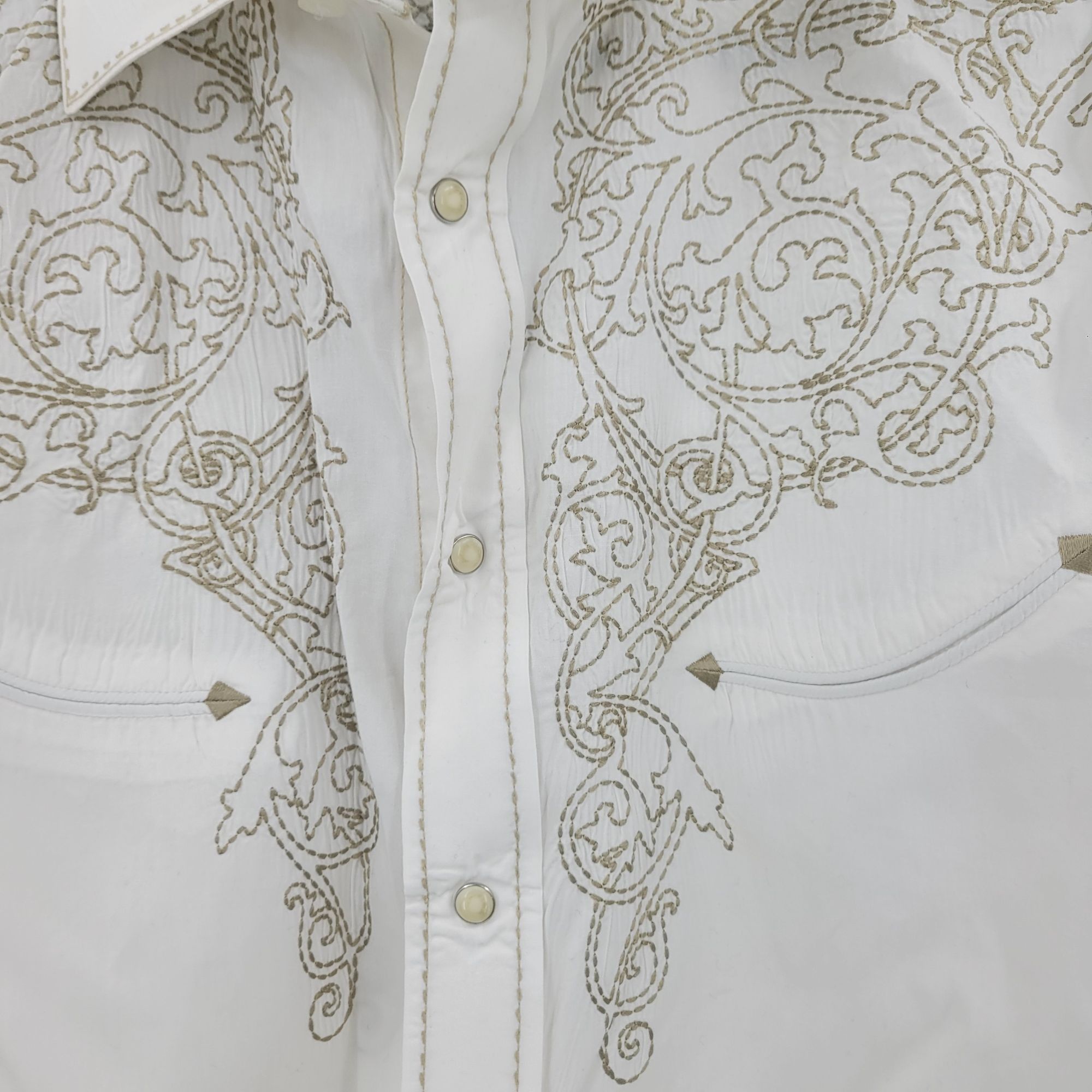 Other Resistol University Fit White Western Embroidered Pearl Snap Size US L / EU 52-54 / 3 - 8 Thumbnail