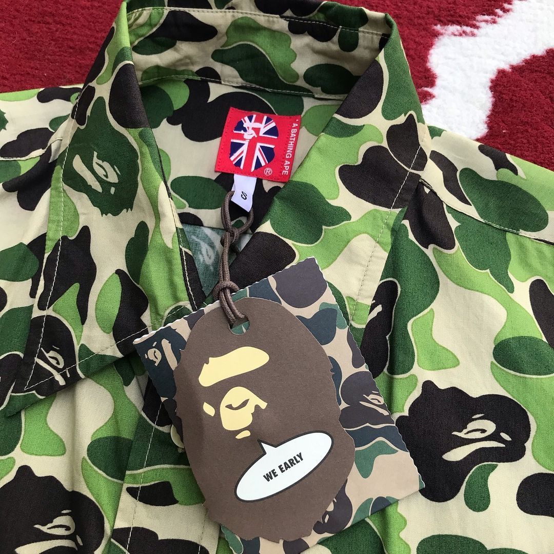 Bape Vintage Bape 1st Camo Button Up S/S Shirt Size US S / EU 44-46 / 1 - 4 Thumbnail