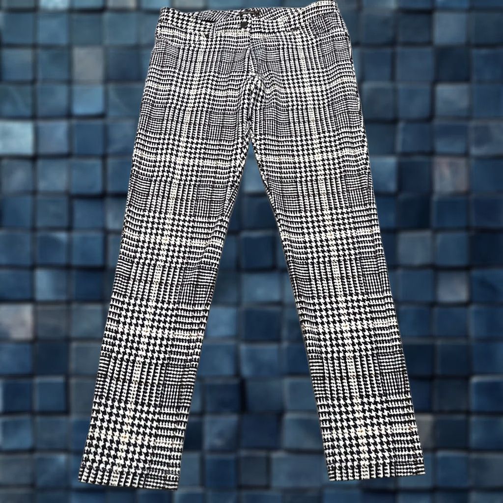 J.McLaughlin J. Mclaughlin Womens Pants Black Plaid Slim Ankle Low Rise Pockets sz 6 Size 28" / US 6 / IT 42 - 1 Thumbnail