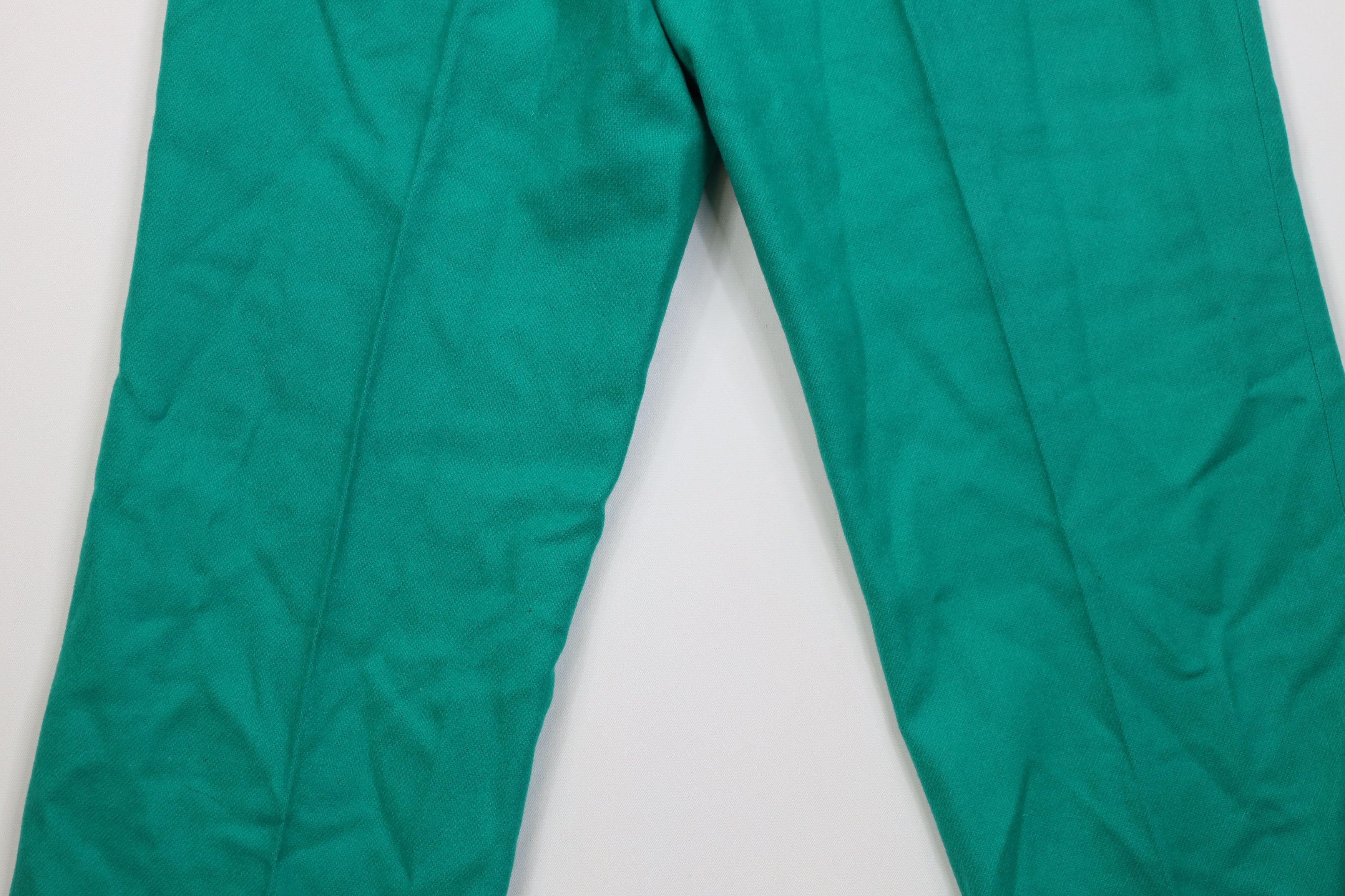 Vintage Vintage 70s Streetwear Flared Wide Leg Chino Pants Teal USA Size 32" / US 10 / IT 46 - 15 Thumbnail