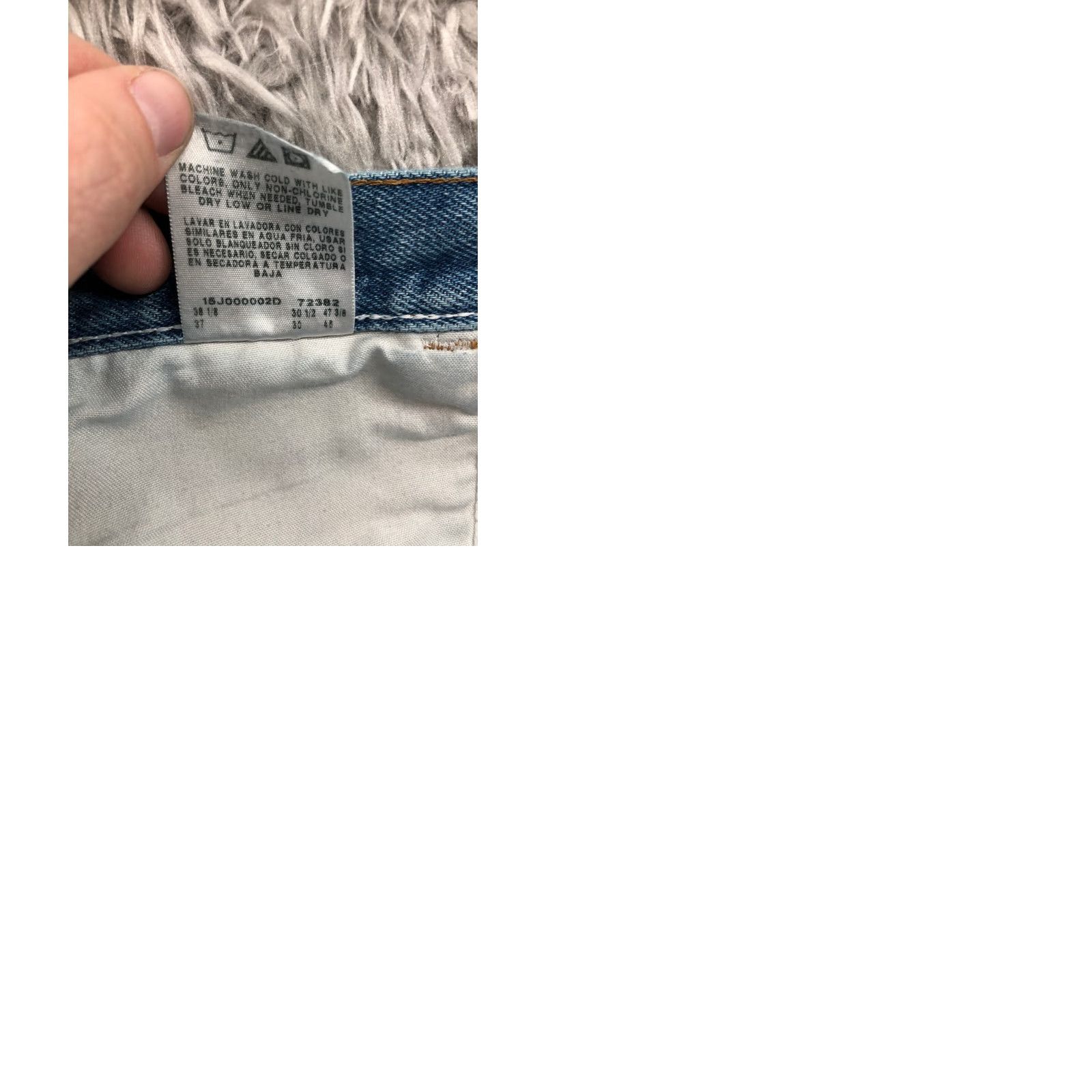 Denime Rustler Jeans 36x30 Mens Mid Rise Straight Leg Dark Wash Blue Denim Jeans Size US 36 / EU 52 - 9 Thumbnail