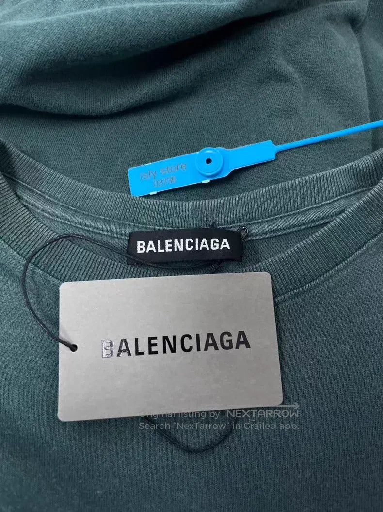 Balenciaga Balenciaga Logo Printed Round Neck Drop Shoulder Short Sle Size US XS / EU 42 / 0 - 4 Thumbnail