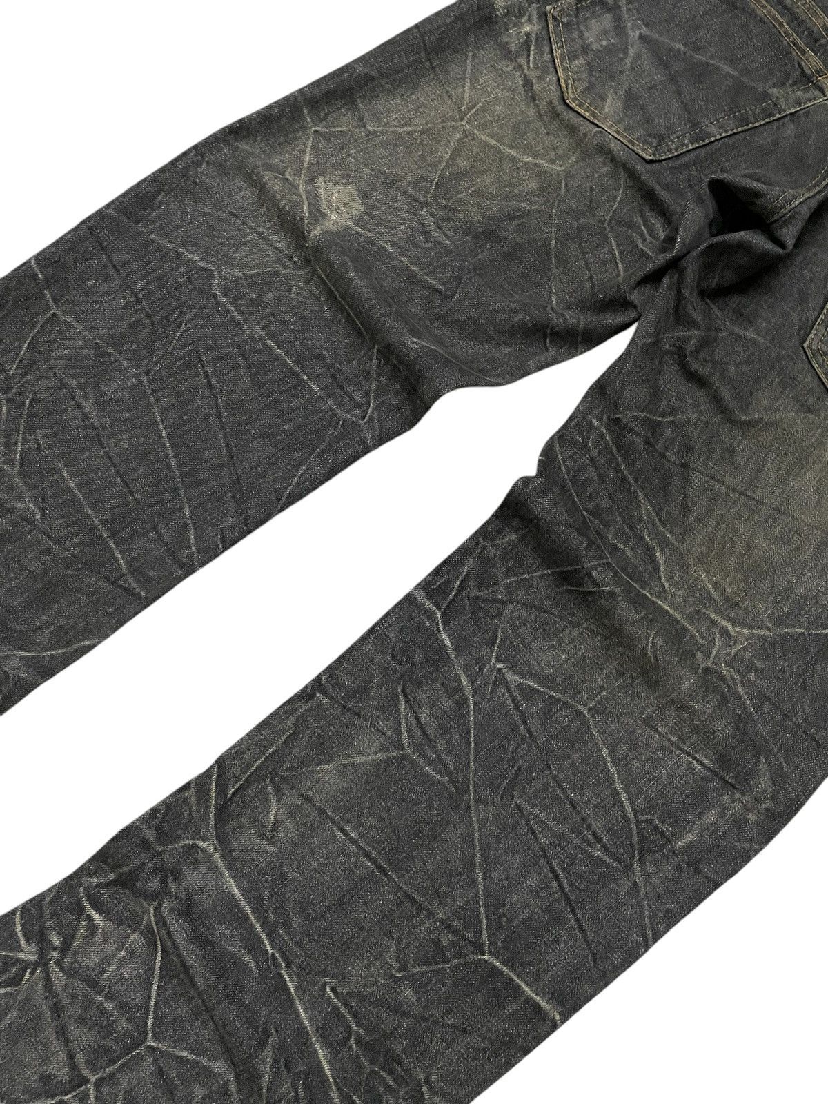 Le Grande Bleu (L.G.B.) Nylaus Japan Double Waist Wrinkled Whisker Faded Wash Jeans Size US 30 / EU 46 - 13 Thumbnail
