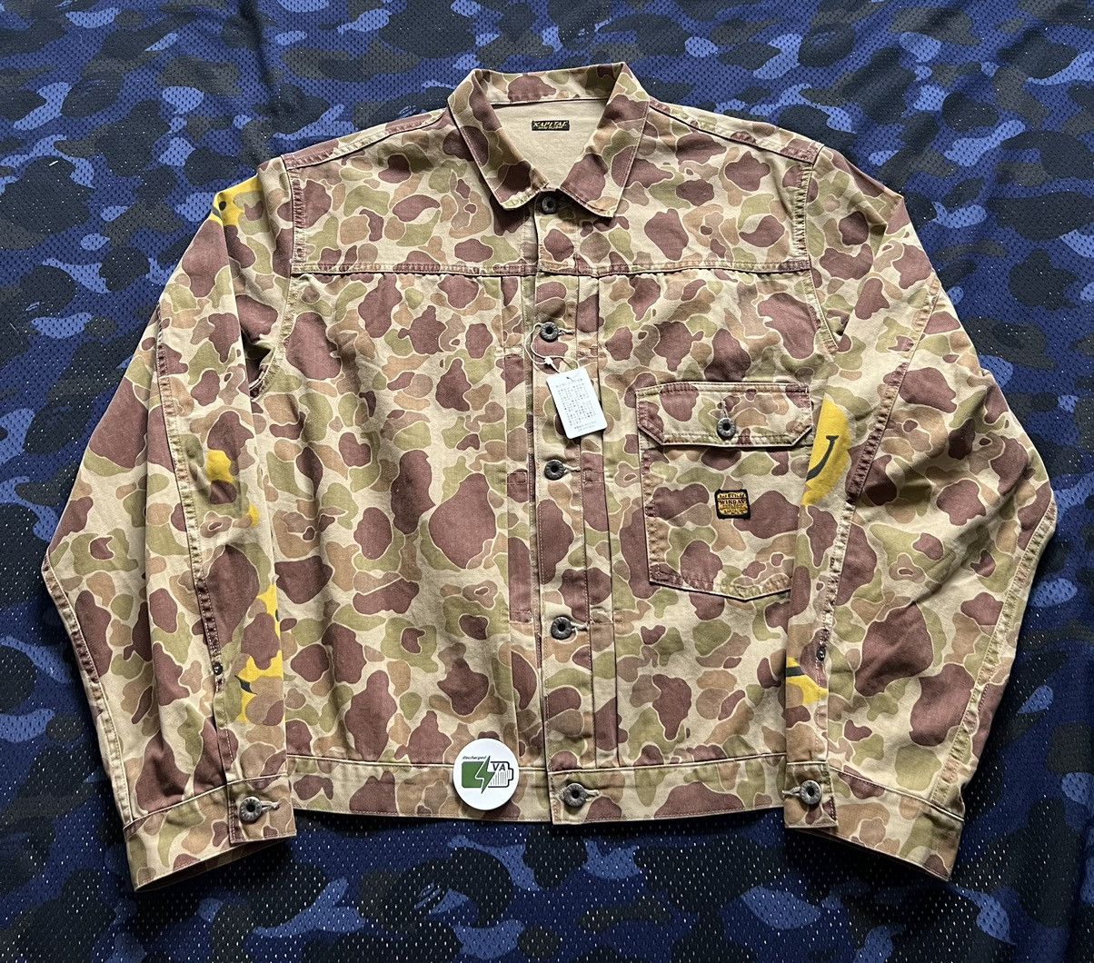 Image of 100%authentic Kapital Smiley Duck Camo Trucker Jacket Size 5, Men's