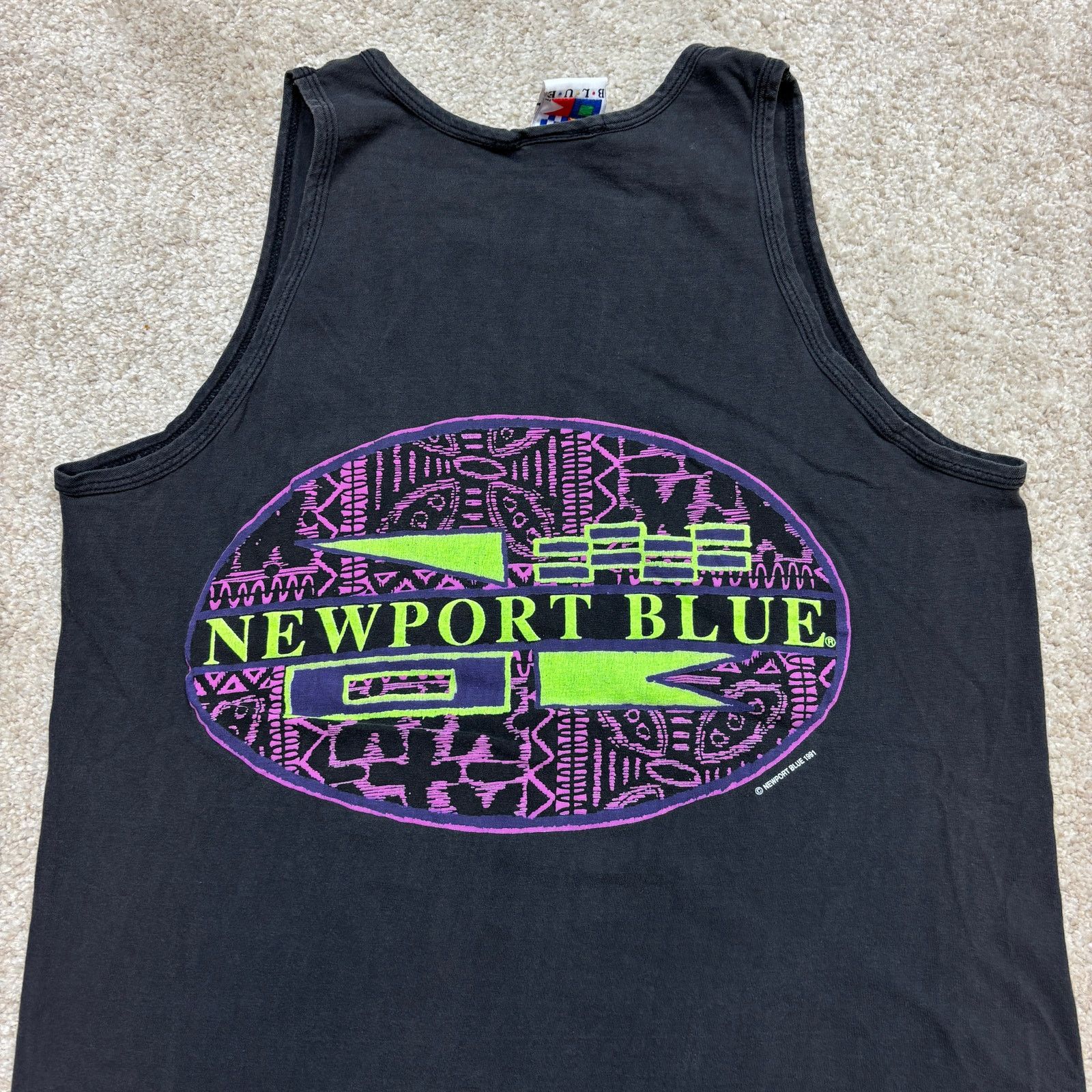 Vintage Vintage 1991 Newport Blue Tank Top Men's Large Beach Lounge Size US L / EU 52-54 / 3 - 2 Thumbnail