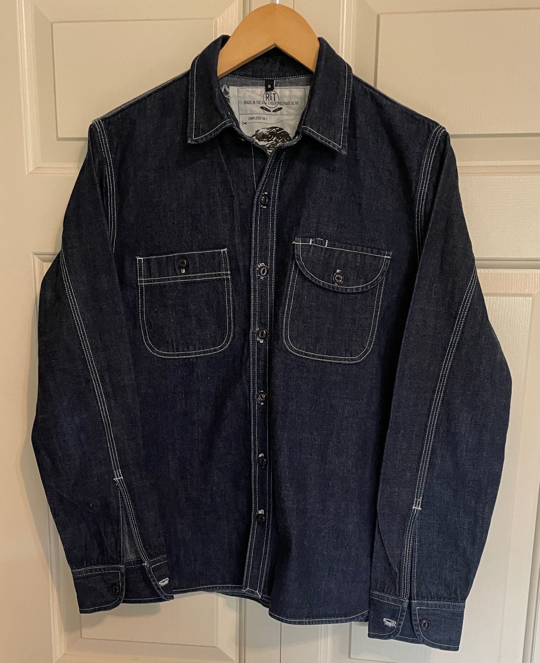 Rogue Territory Selvedge Denim Workshirt S-M Size US S / EU 44-46 / 1 - 1 Thumbnail