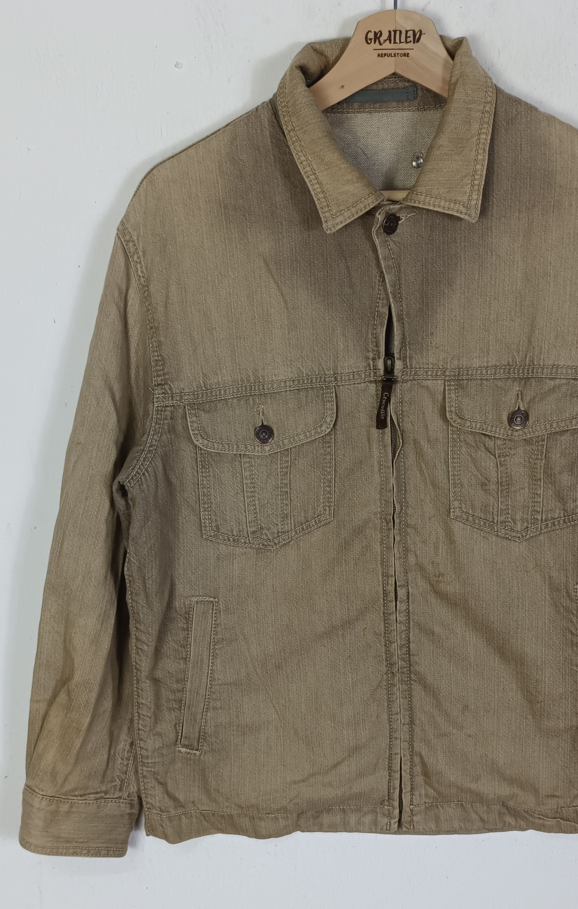 Japanese Brand Crocodile Men Denim Zipper Jacket Size US M / EU 48-50 / 2 - 3 Thumbnail