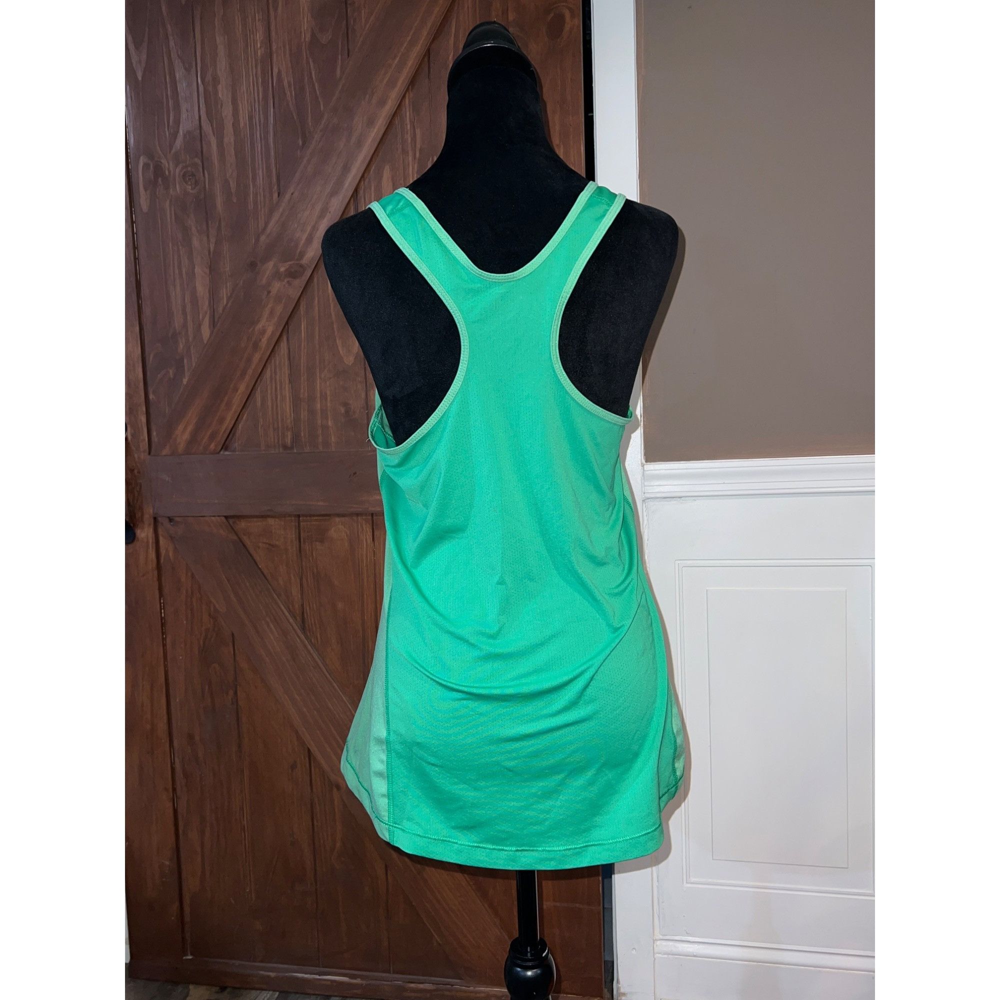 Nike Nike Pro Womens Green Racerback Tank Top Size L Size L / US 10 / IT 46 - 3 Thumbnail