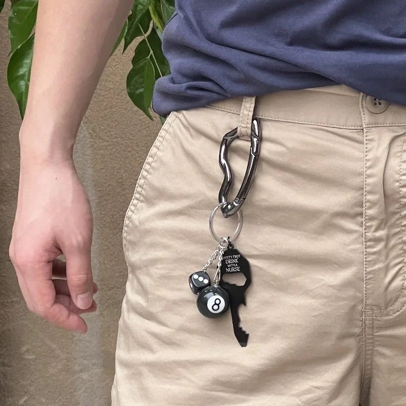 Other Full Set Black Carabiner Keychain Size ONE SIZE - 1 Thumbnail