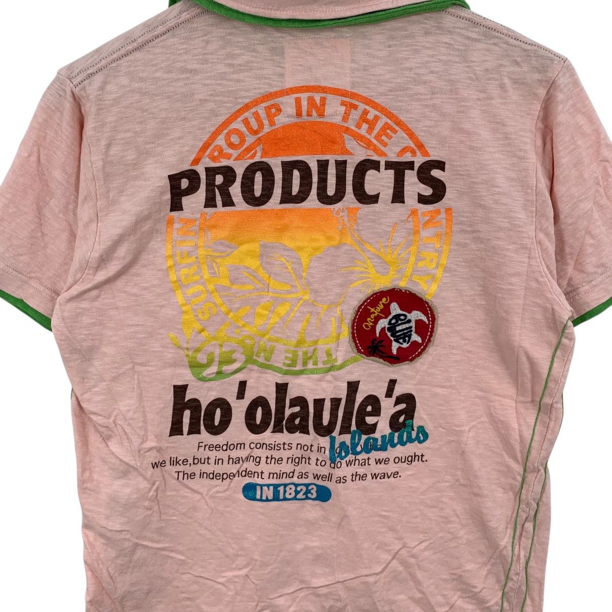 Vintage Vintage ALOHA HAWAII BEACH Sea Turtle Polo Tee Shirt Top Size US L / EU 52-54 / 3 - 6 Thumbnail