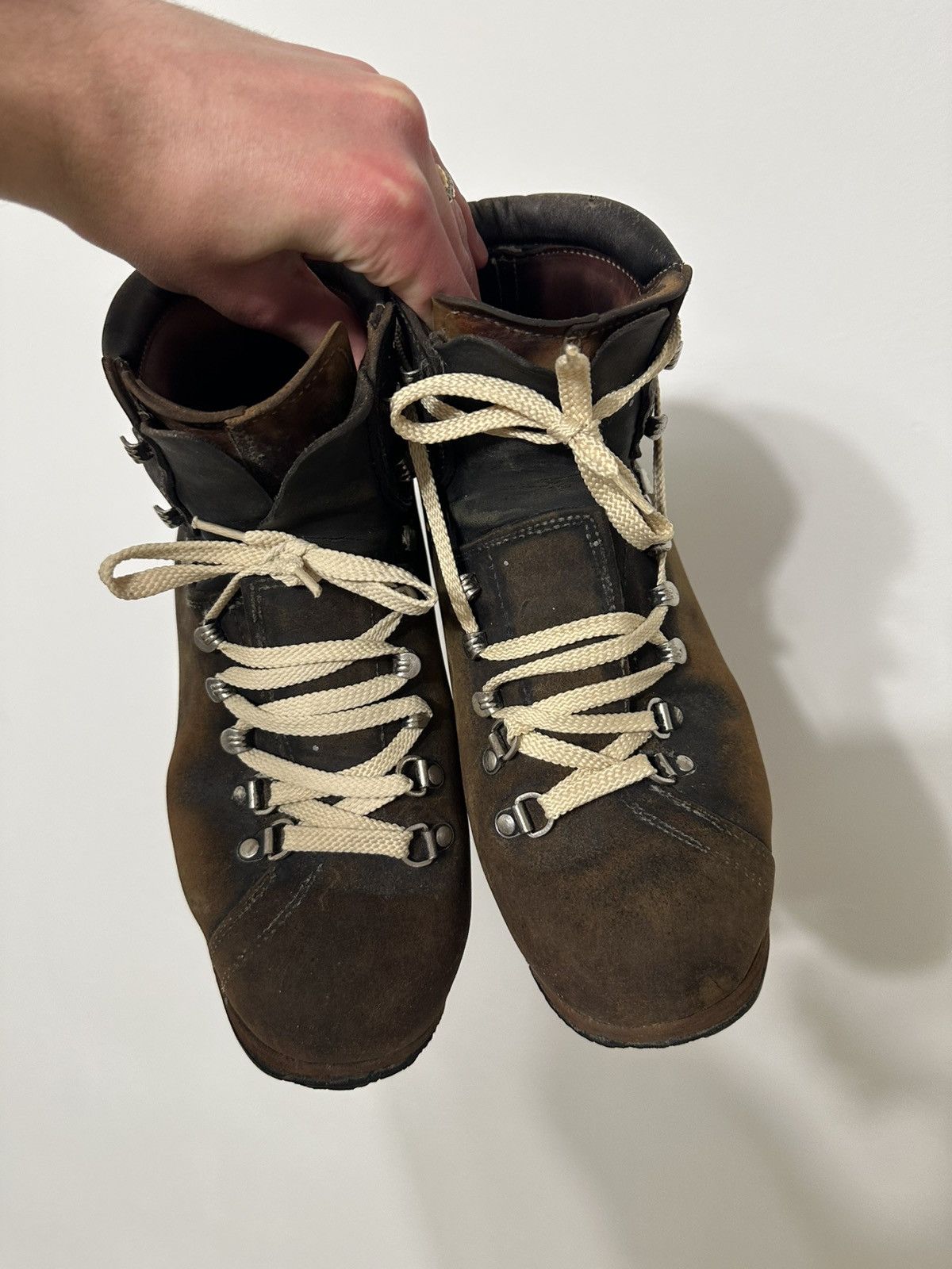 Vintage Vintage Military Brown Leather Boots Y2K style Size US 10 / EU 43 - 3 Thumbnail