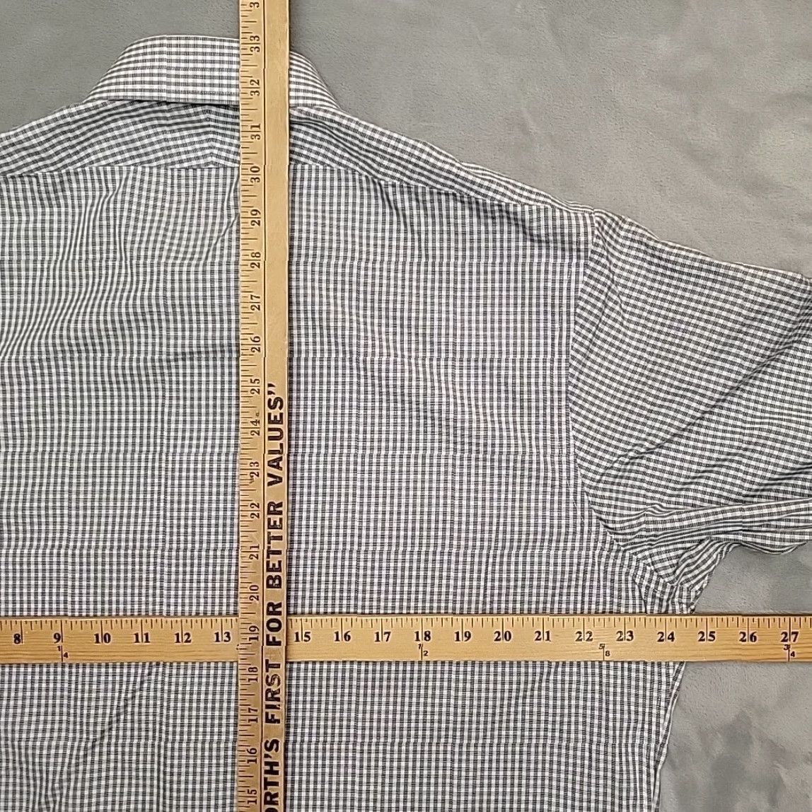 Brooks Brothers Brooks Brothers Shirt Men 33 Black Check Regent No Iron Supima Cotton Stretch Button-Up Long Sleeve 17 in Collar Size US XS / EU 42 / 0 - 6 Thumbnail