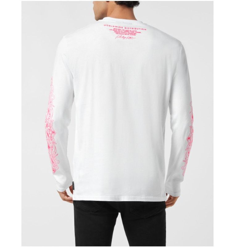 Philipp Plein Philipp Plein Fuxiafluo Chrome Crest Long Sleeve T-Shirt L Size US L / EU 52-54 / 3 - 2 Thumbnail