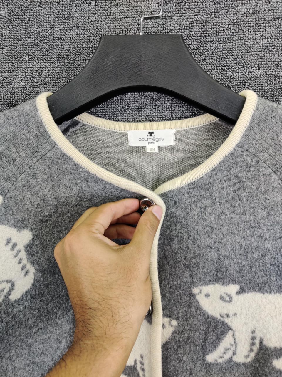 Courreges Courreges Paris Polar Bear Mohair Cardigan Button Ups Size US L / EU 52-54 / 3 - 2 Thumbnail