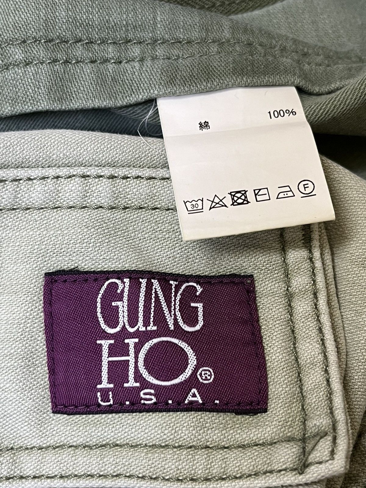 Toyo Enterprises VINTAGE GUNG HO USA MILITARY FATIGUE BAKER FADED PANTS Size US 35 - 18 Thumbnail