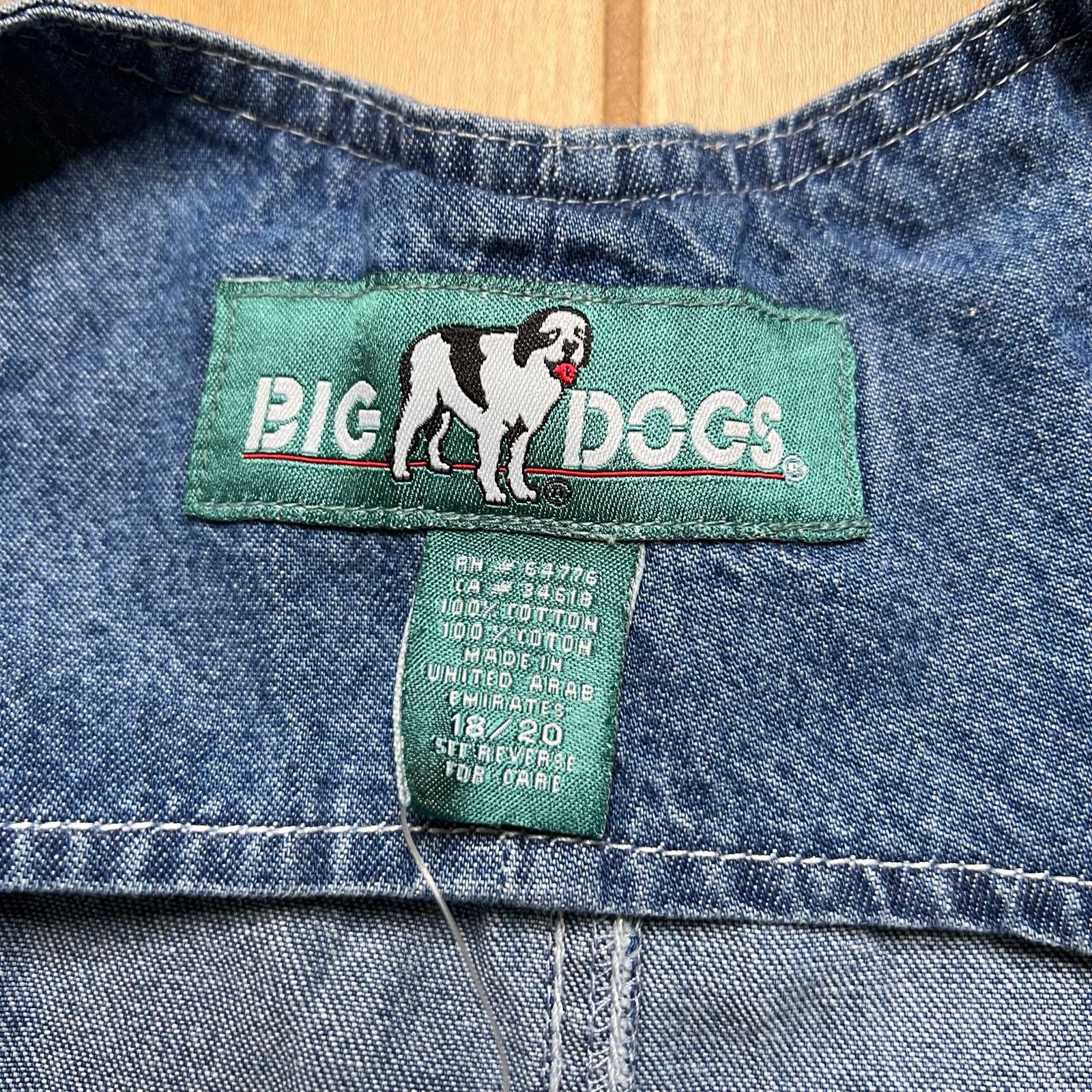 Big Dogs Vintage Big Dog Denim Embroidered Overall Dress Women 18/20 Size XXL / US 16-18 / IT 52-54 - 15 Thumbnail