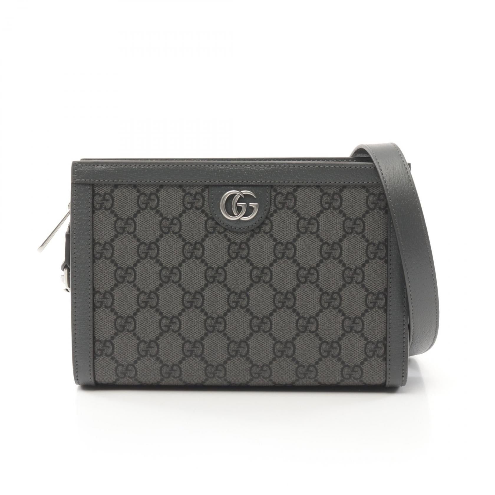 Gucci Gucci Ophidia Super Mini Bag Shoulder Coated Canvas Leather Gray Size ONE SIZE - 1 Thumbnail