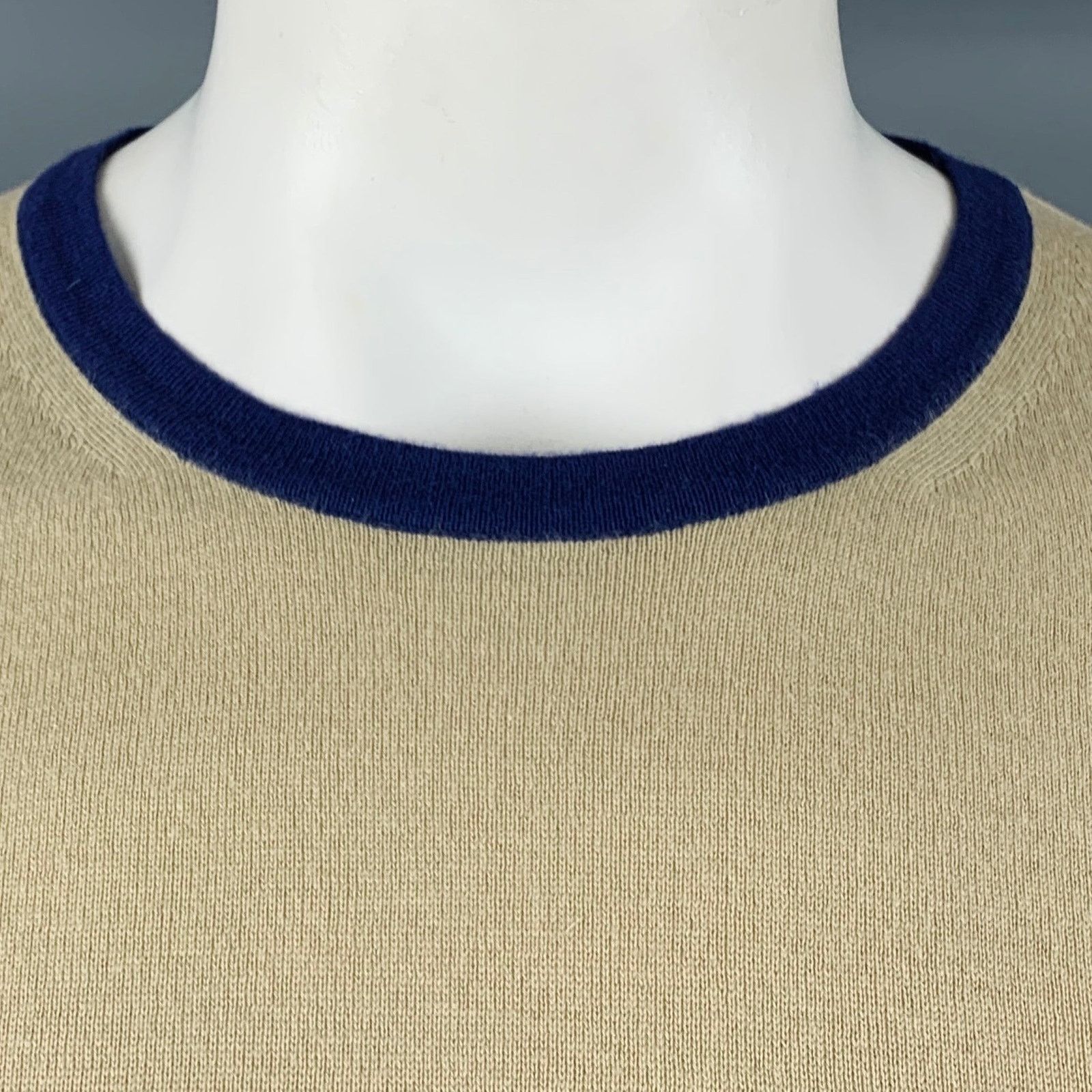 Etro ETRO Size XXL Khaki Knit Cotton Cashmere Crew Neck Pullover Size US XXL / EU 58 / 5 - 2 Thumbnail